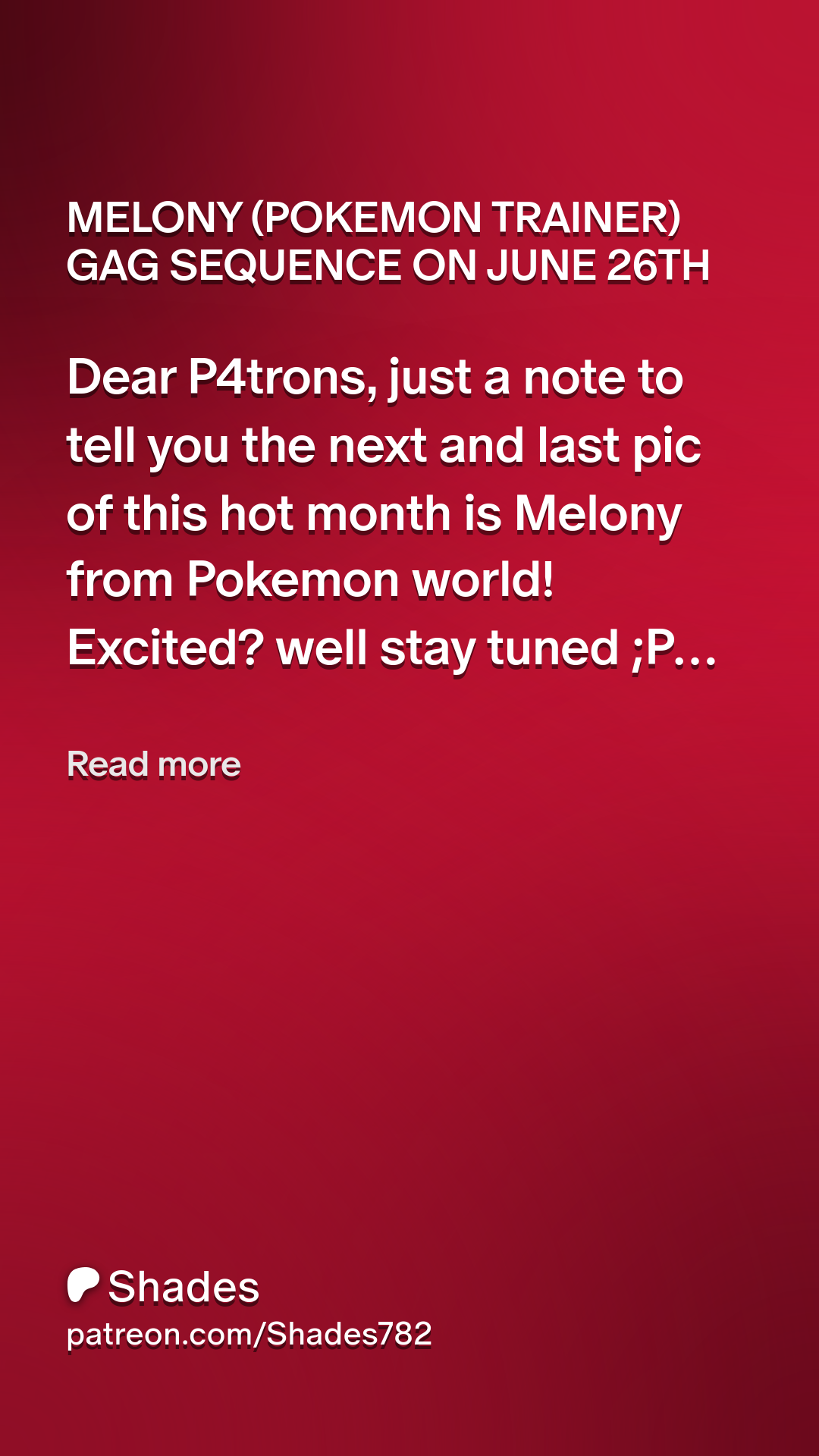 MELONY (POKEMON TRAINER) GAG SEQUENCE ON JUNE 26TH | Patreon