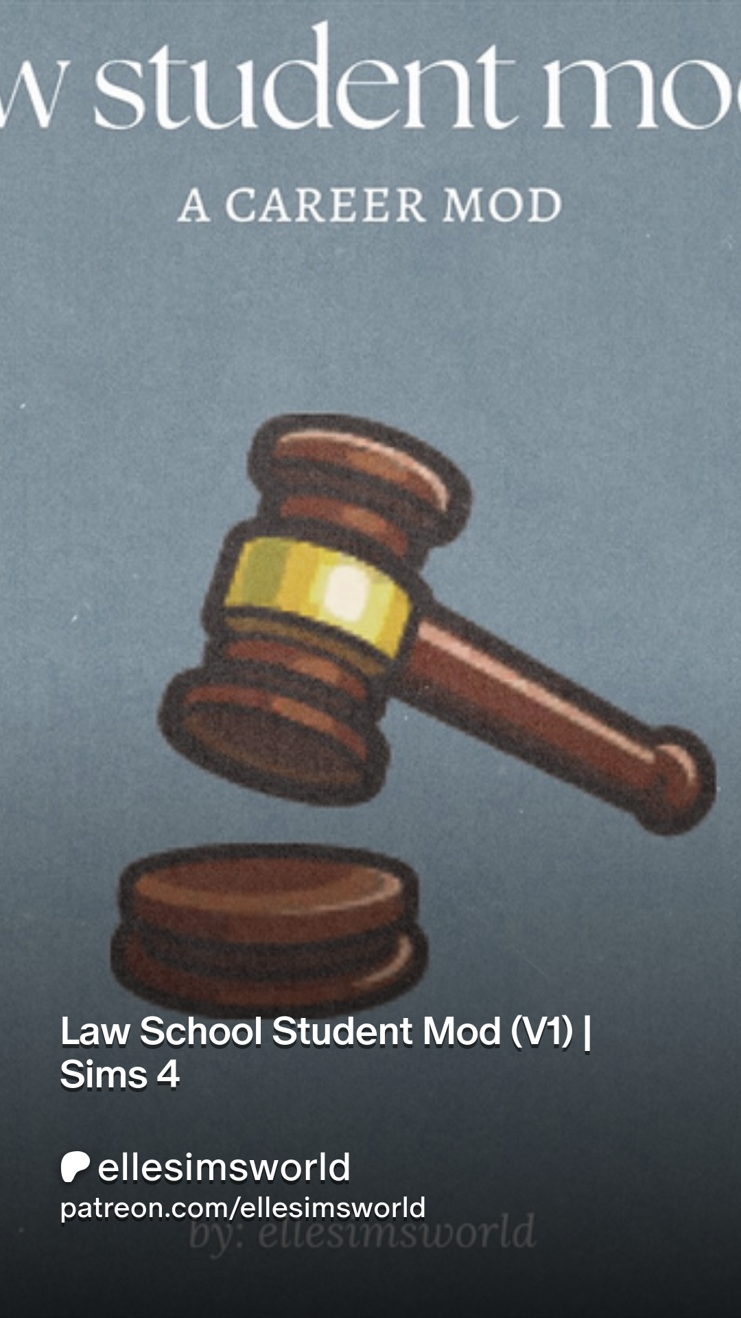 Law School Student Mod (V1) | Sims 4 | Patreon