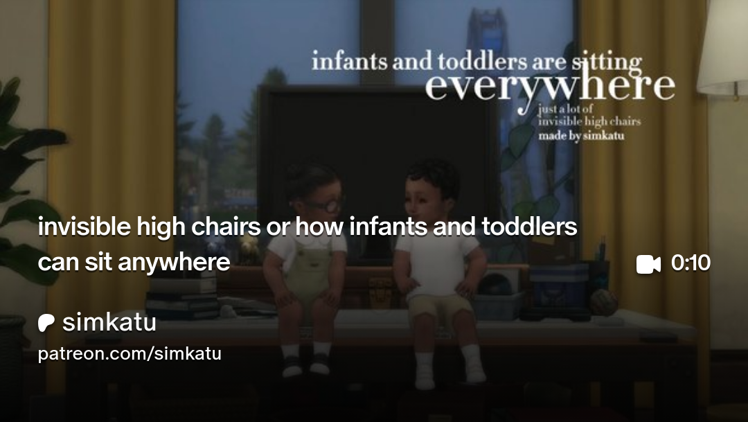 invisible high chairs or how infants and toddlers can sit anywhere 