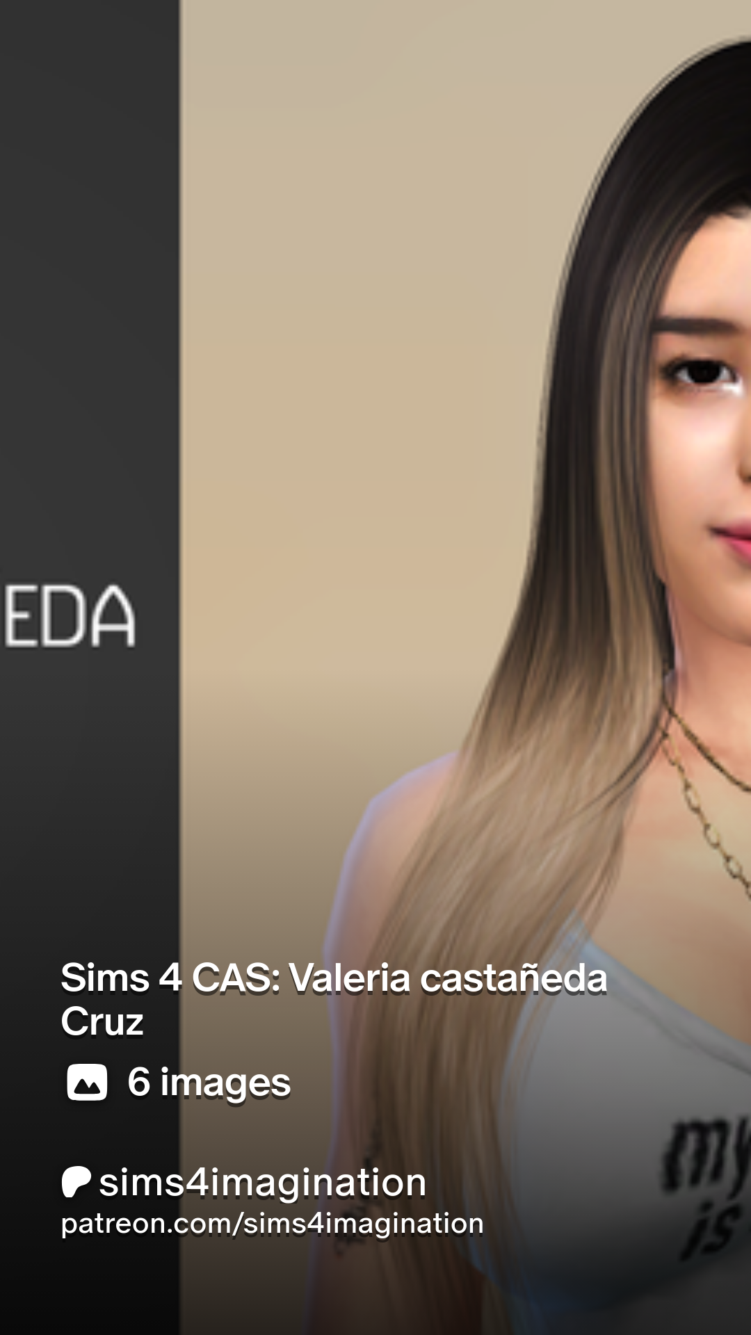 Sims 4 CAS: Valeria castañeda Cruz | Patreon