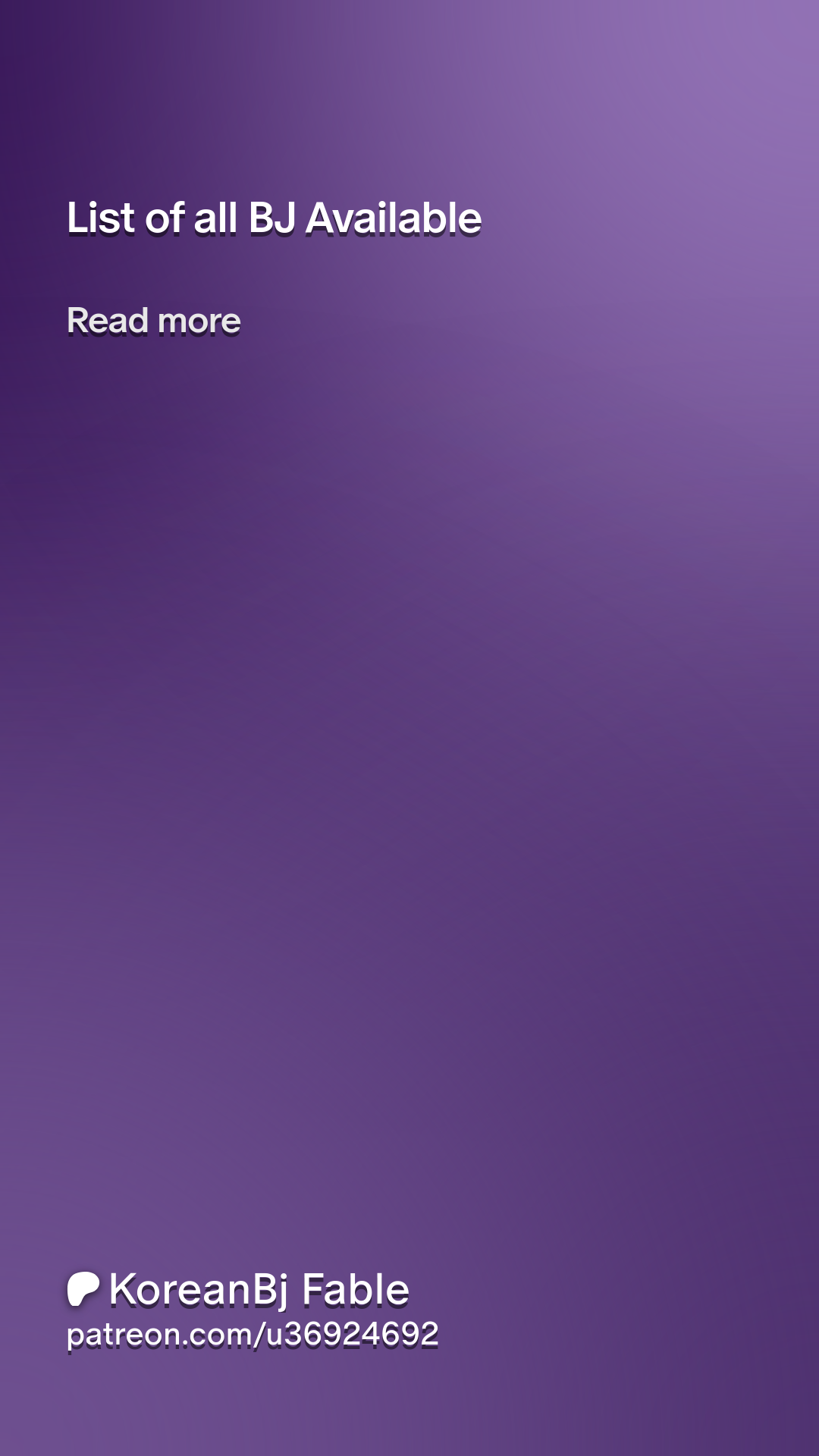 List of all BJ Available | Patreon