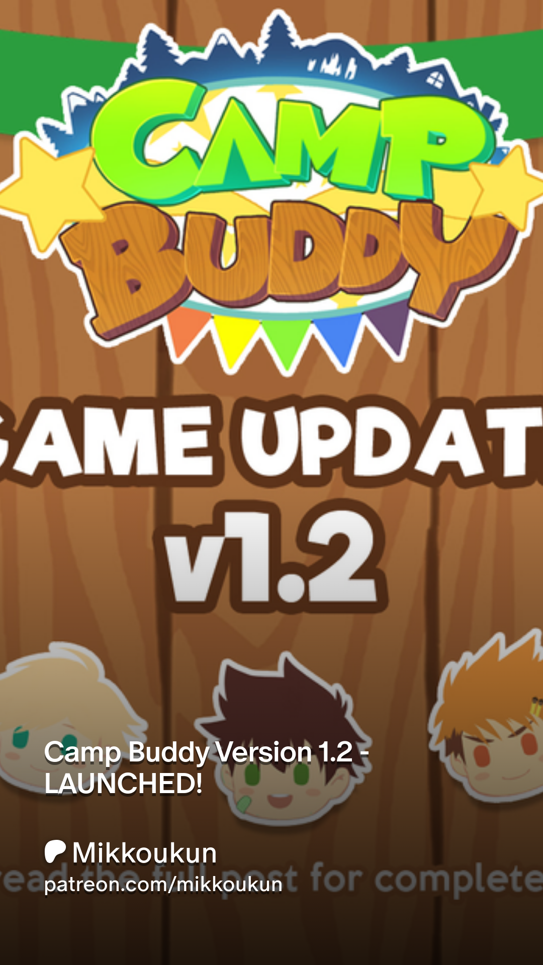 Camp Buddy Version 1.2 - LAUNCHED! | Patreon