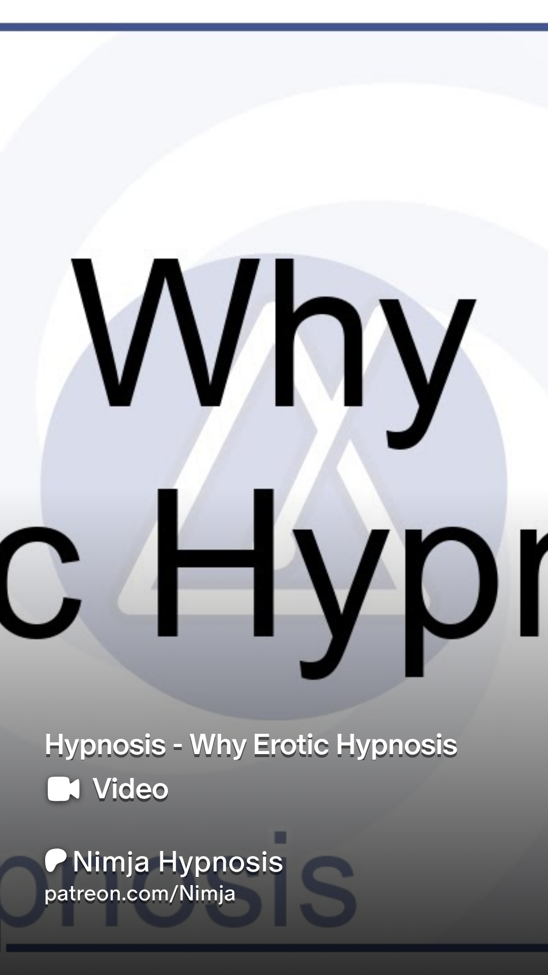 Hypnosis - Why Erotic Hypnosis | Patreon