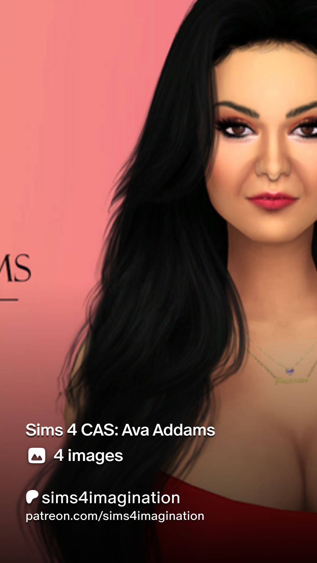 Sims 4 CAS: Ava Addams | Patreon