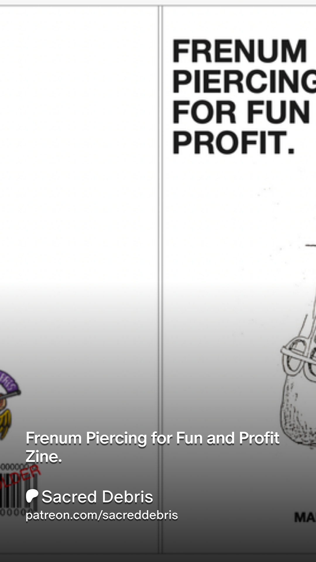 Frenum Piercing for Fun and Profit Zine. | Patreon