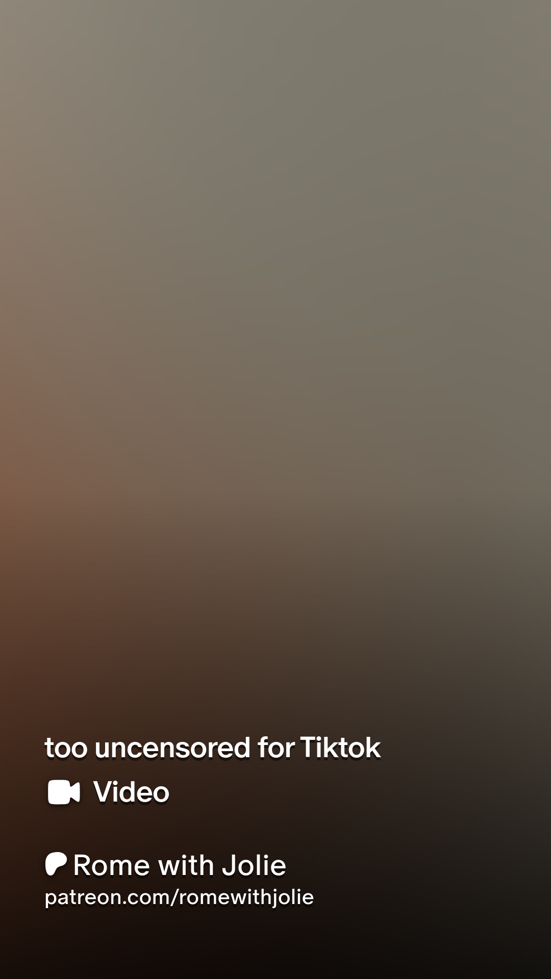 too uncensored for Tiktok | Patreon