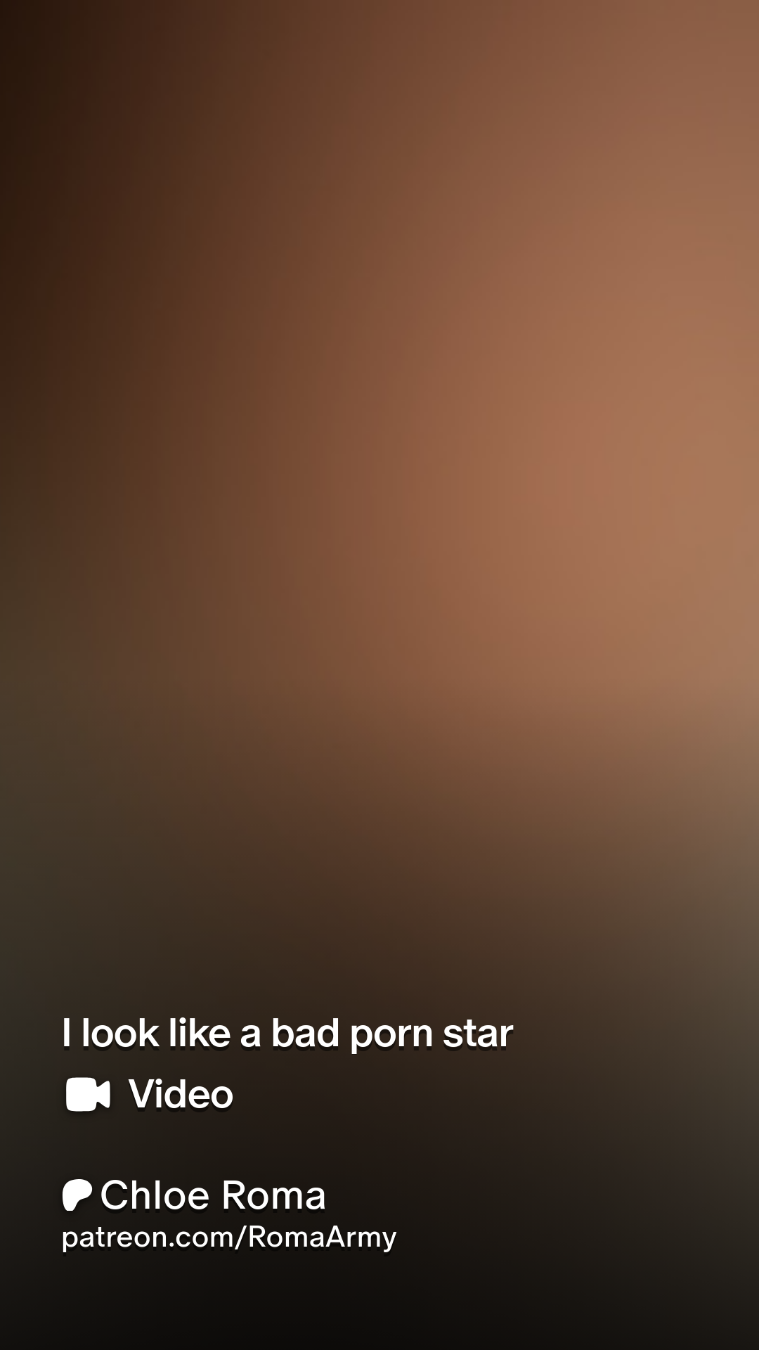 I look like a bad porn star | Patreon