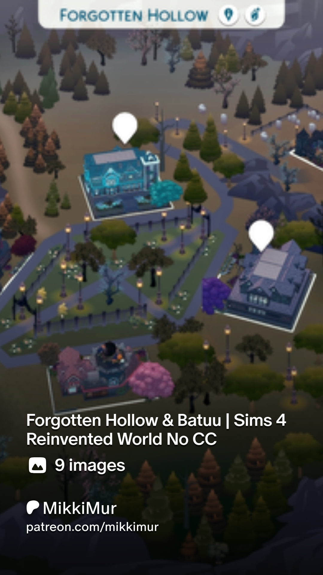 Forgotten Hollow & Batuu | Sims 4 Reinvented World No CC | Patreon