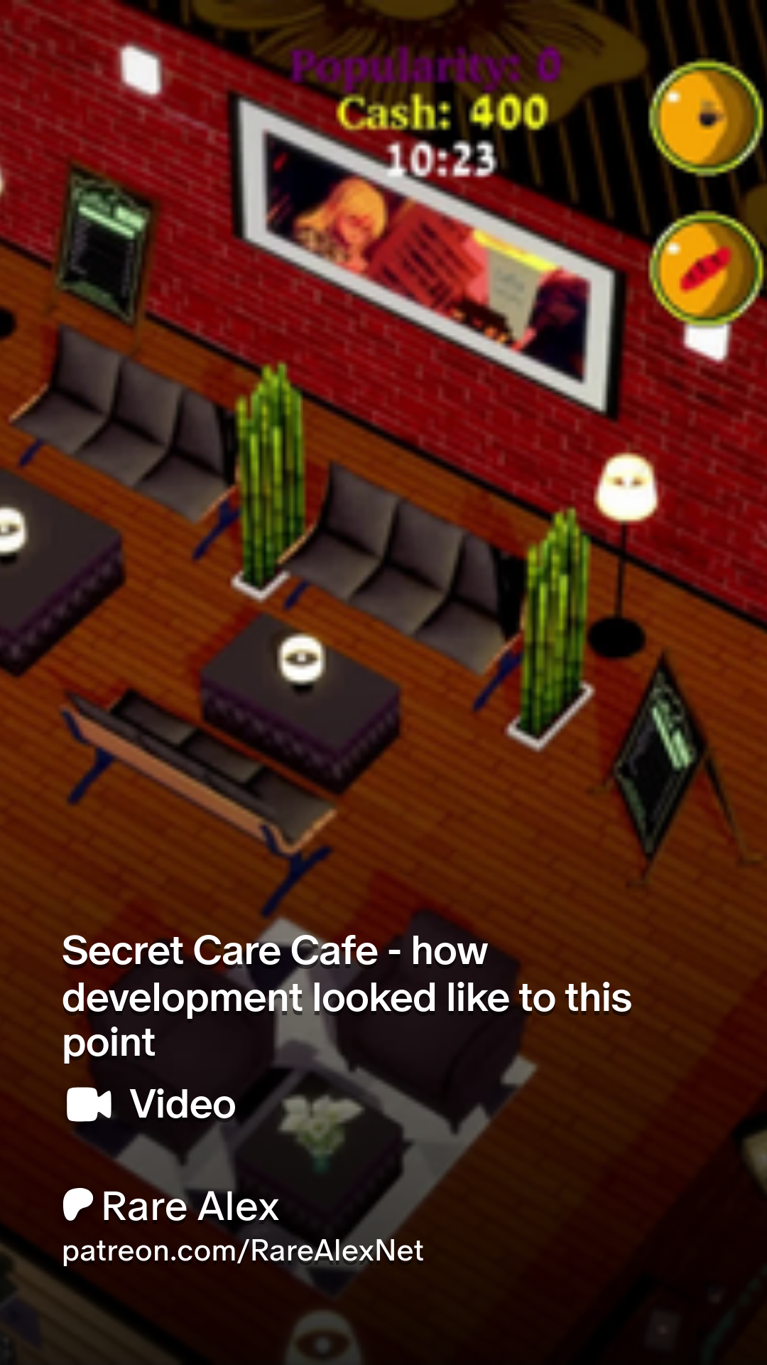 Secret Care Cafe - how development looked like to this point | Patreon