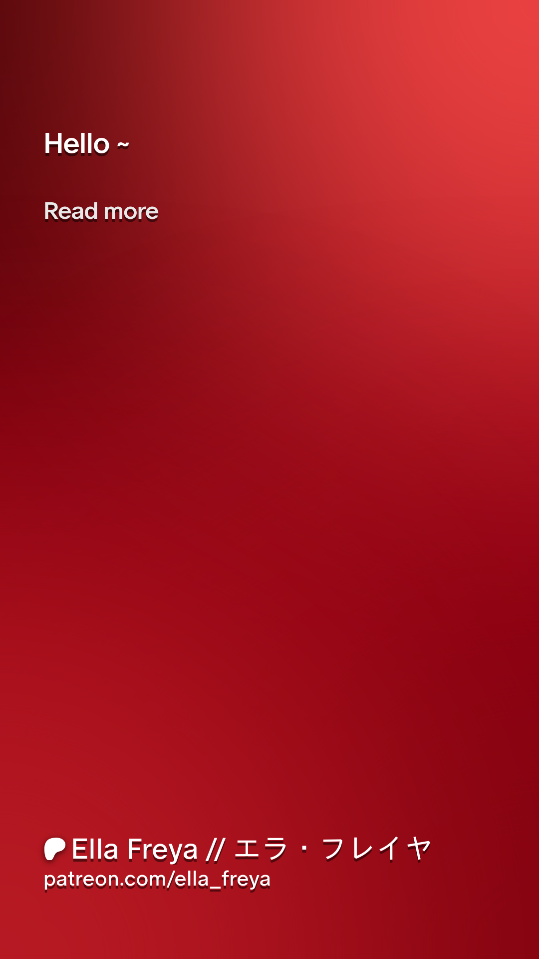 Hello ~ | Patreon