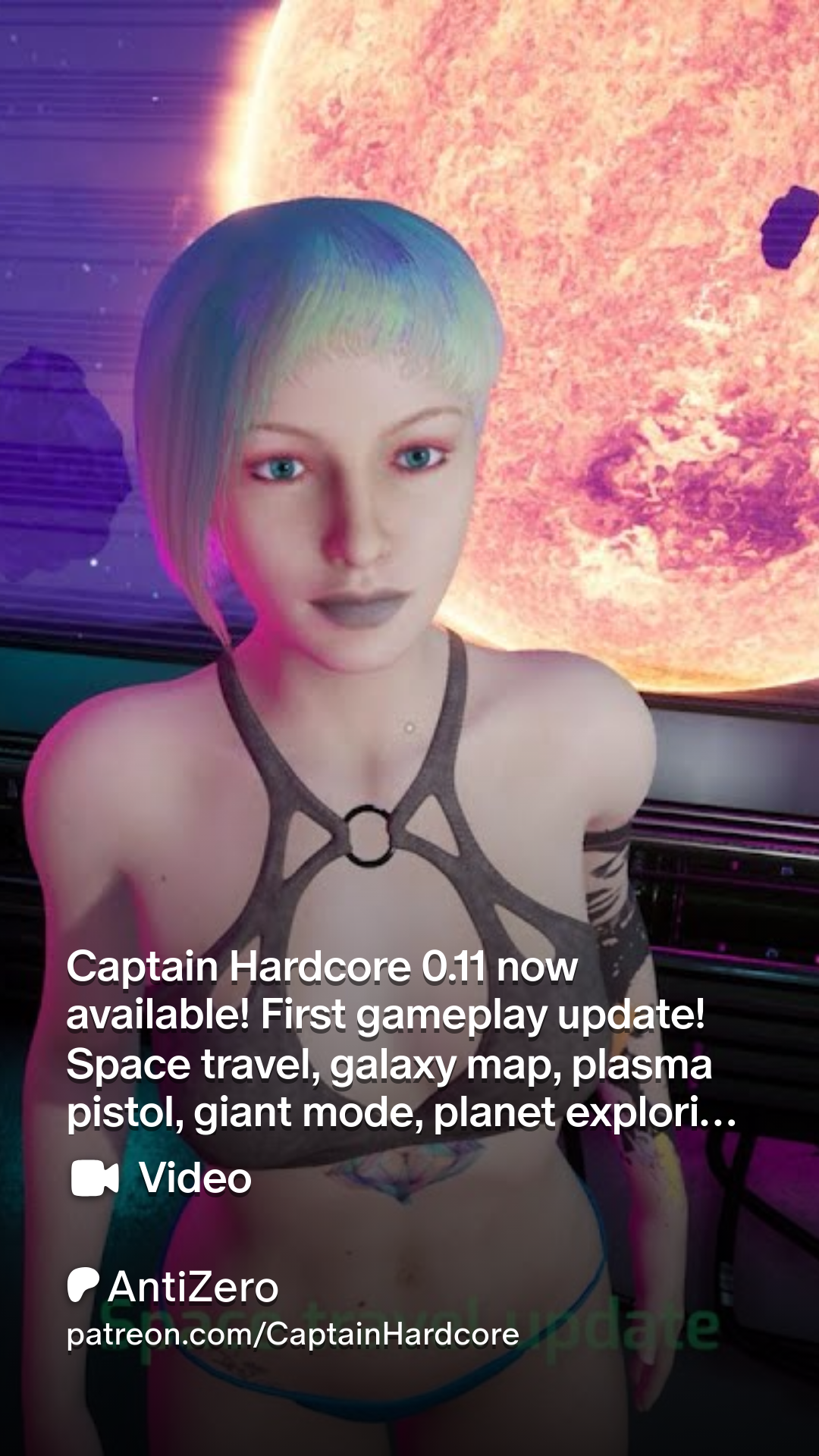 Captain Hardcore 0.11 now available! First gameplay update! Space travel,  galaxy map, plasma pistol, giant mode, planet exploring and more! | Patreon