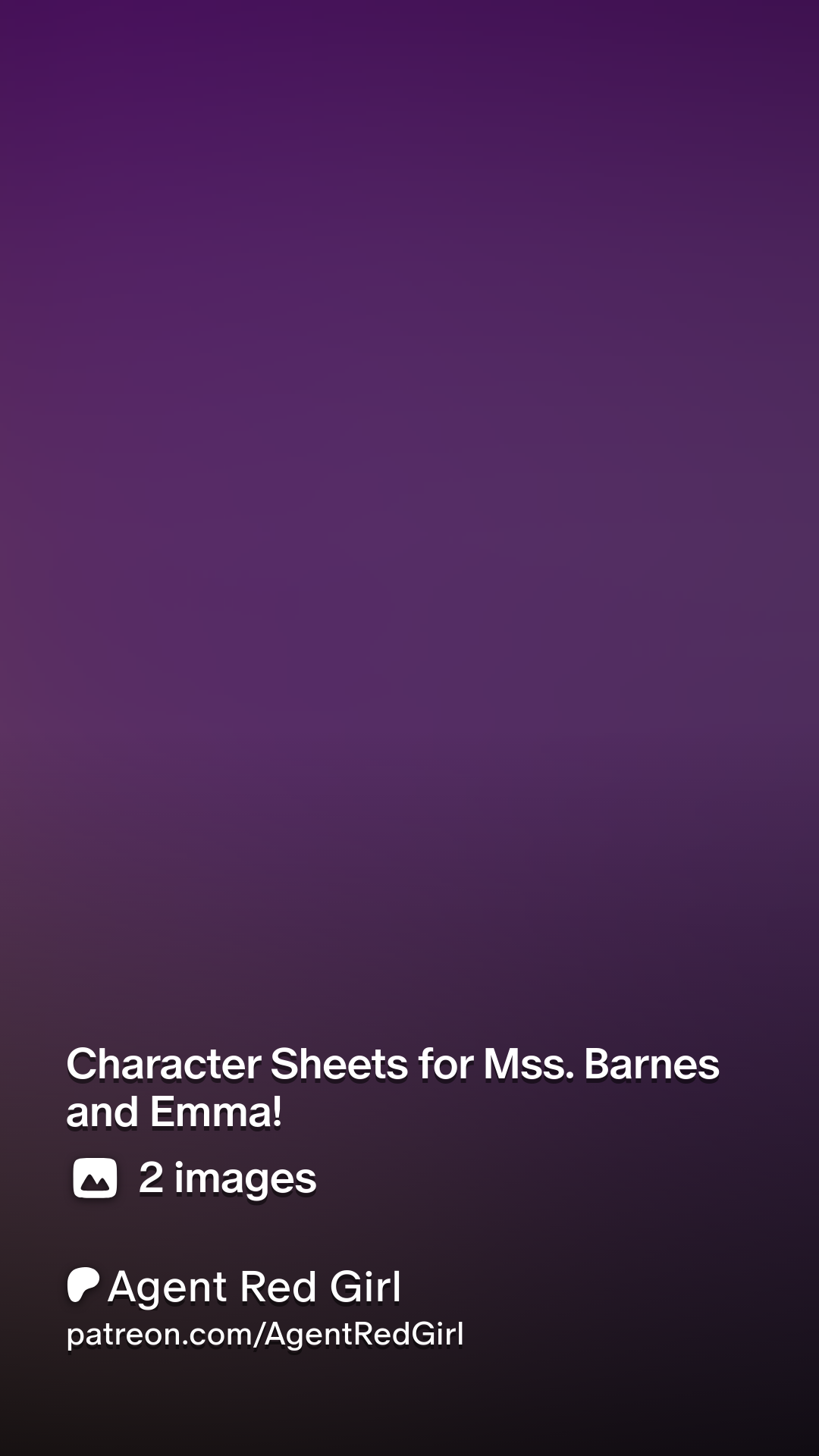 Character Sheets for Mss. Barnes and Emma! | Patreon