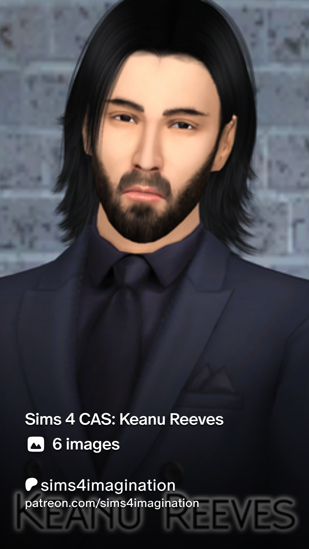 Sims 4 CAS: Keanu Reeves | Patreon