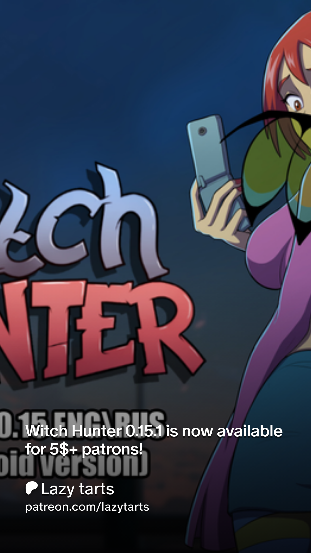 Witch Hunter 0.15.1 is now available for 5$+ patrons! | Patreon