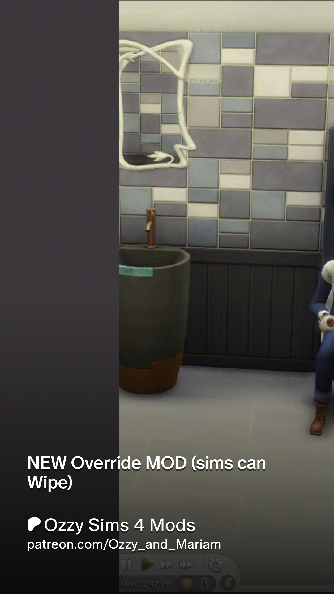 NEW Override MOD (sims can Wipe) | Patreon