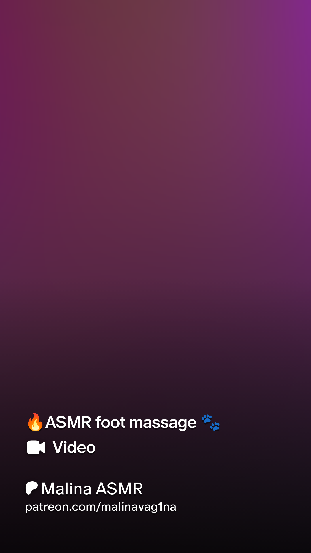 🔥ASMR foot massage 🐾 | Patreon