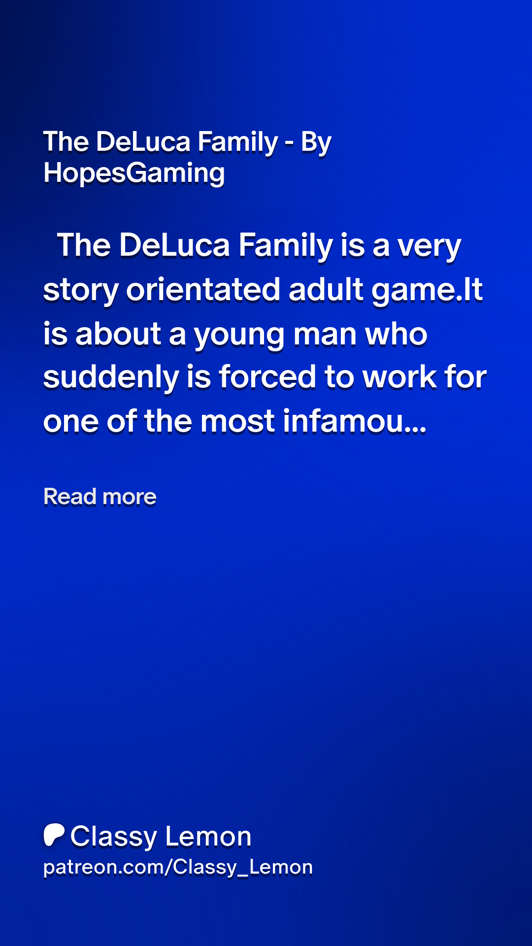 The DeLuca Family - By HopesGaming | Patreon