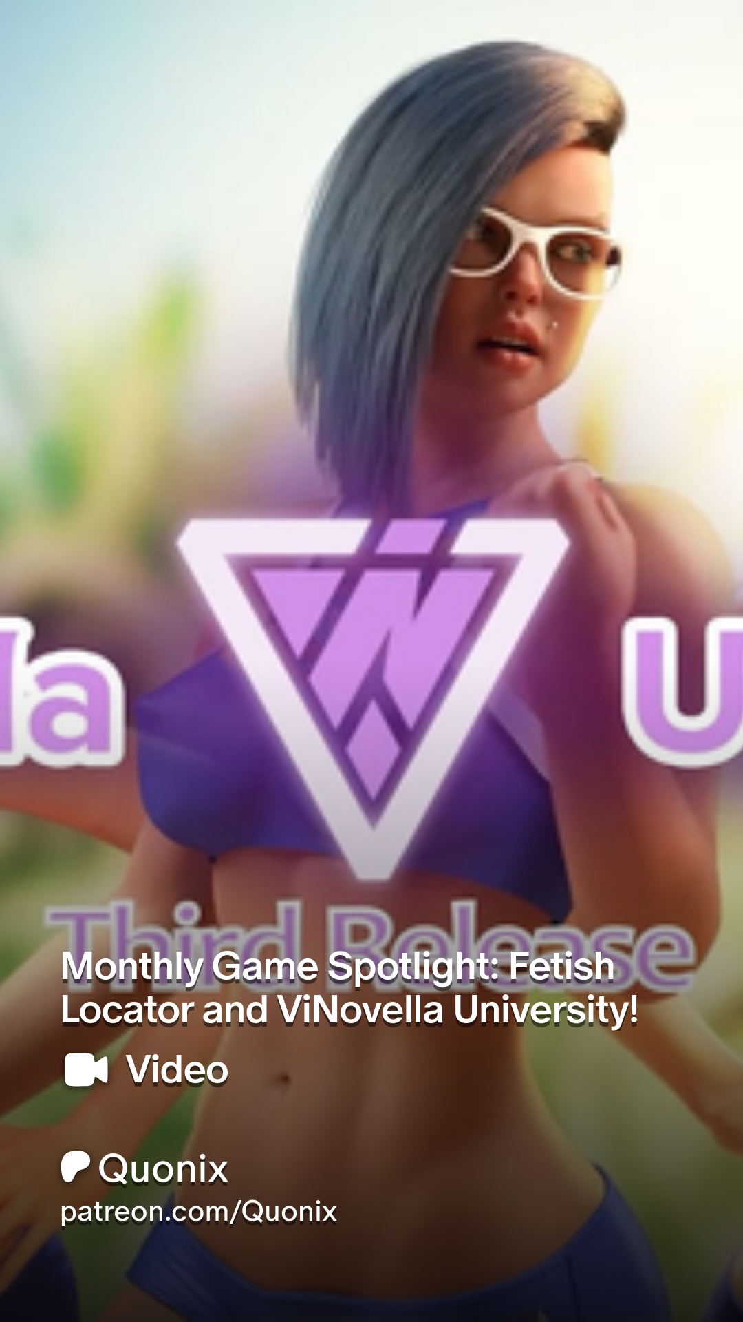 Monthly Game Spotlight: Fetish Locator and ViNovella University! | Patreon