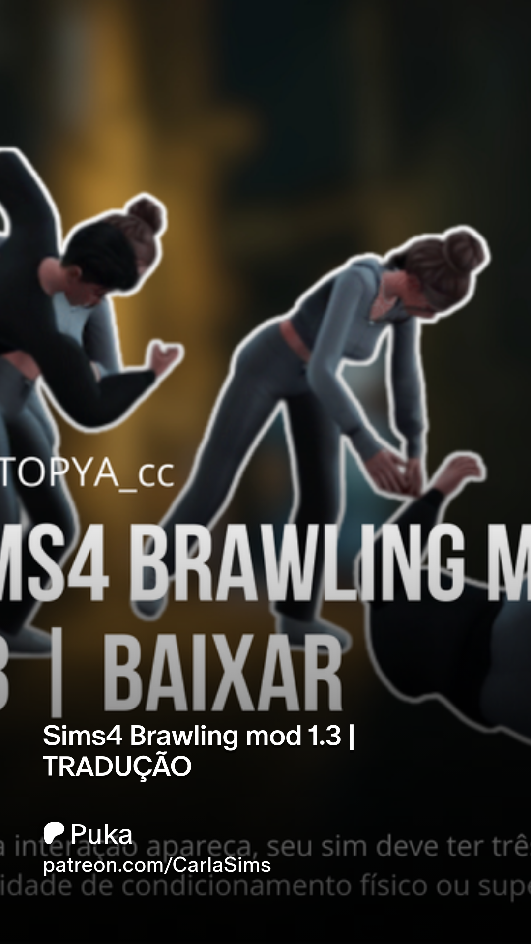 Sims4 Brawling mod 1.3 | TRADUÇÃO | Patreon