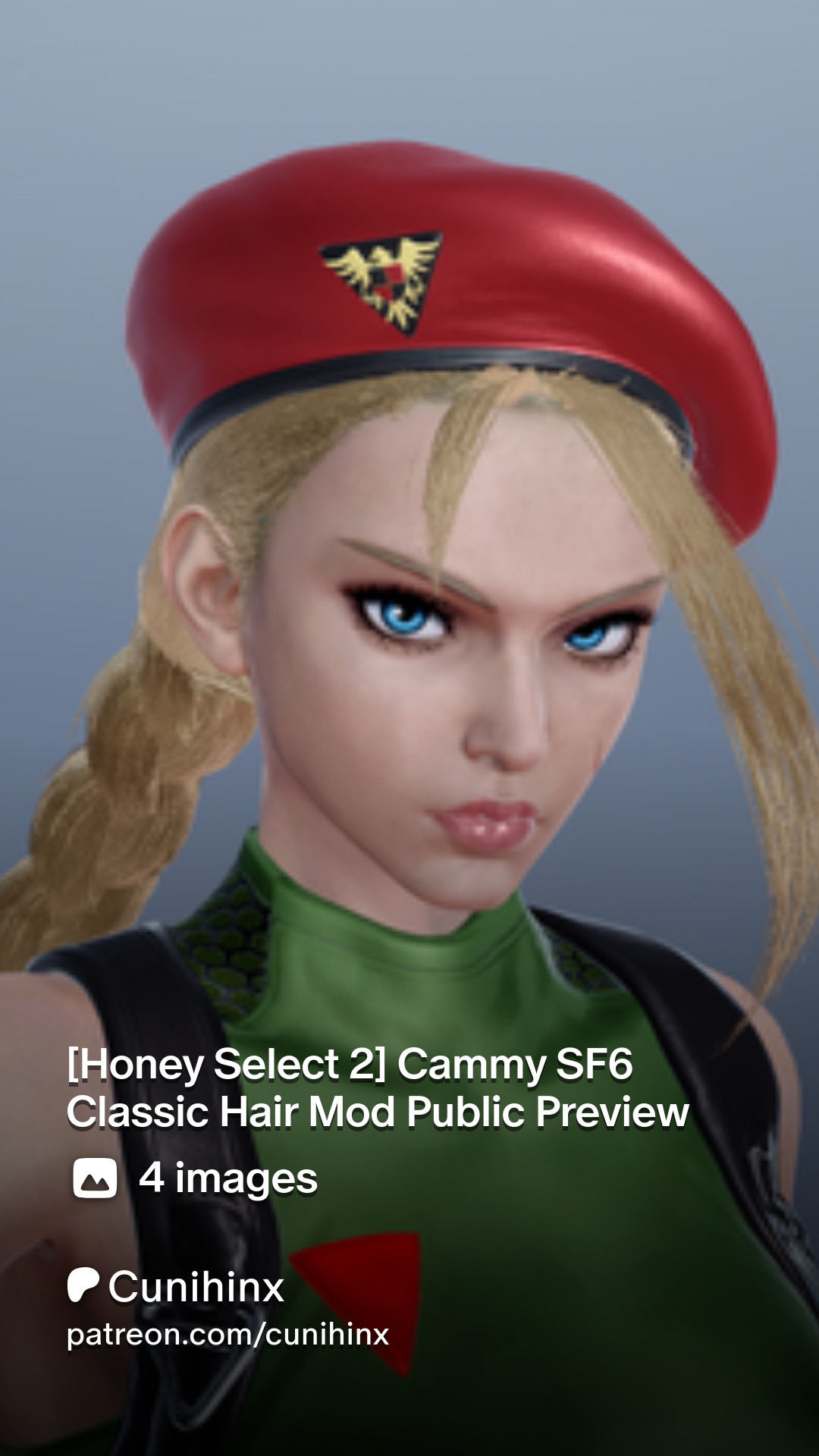 Honey Select 2] Cammy SF6 Classic Hair Mod Public Preview | Patreon