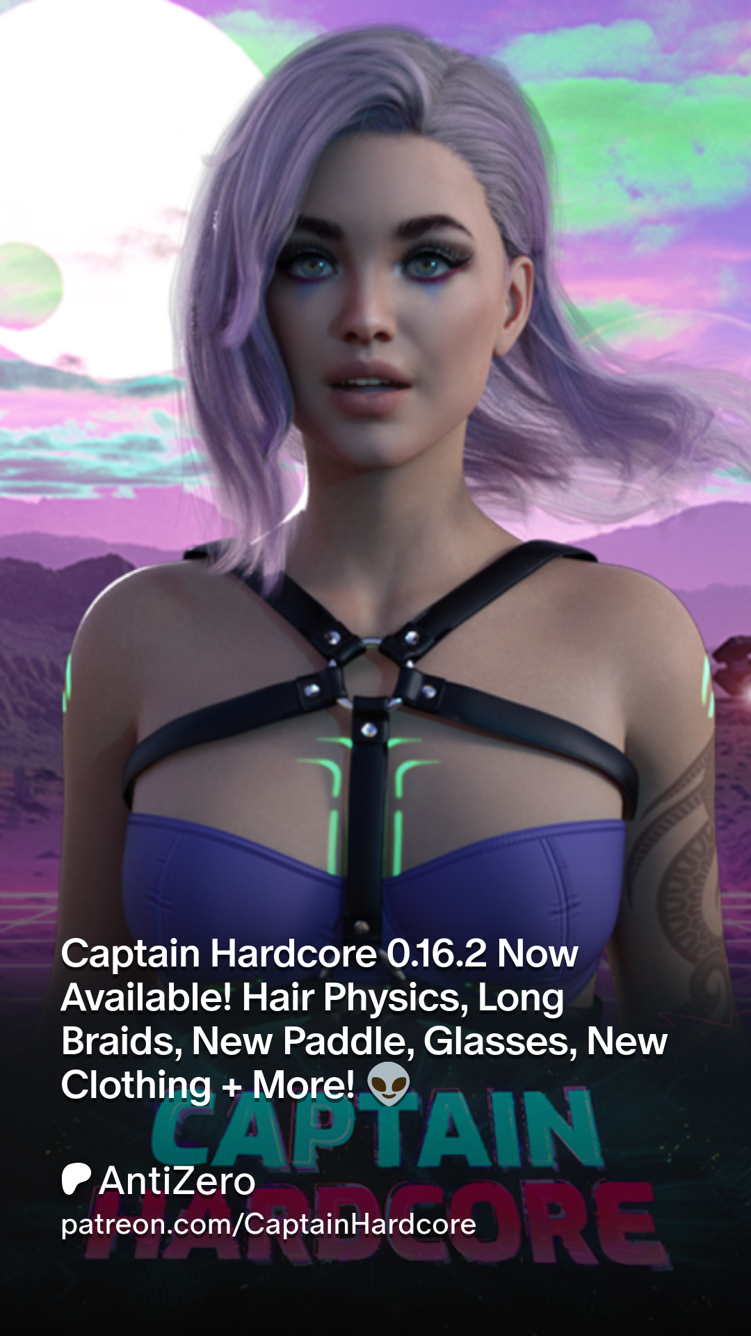 Captain Hardcore 0.16.2 Now Available! Hair Physics, Long Braids, New  Paddle, Glasses, New Clothing + More! | Patreon