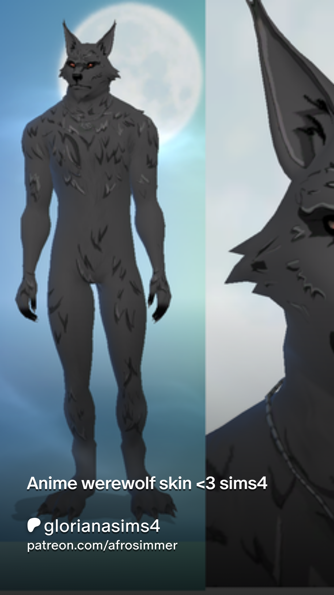 Anime werewolf skin <3 sims4 | Patreon