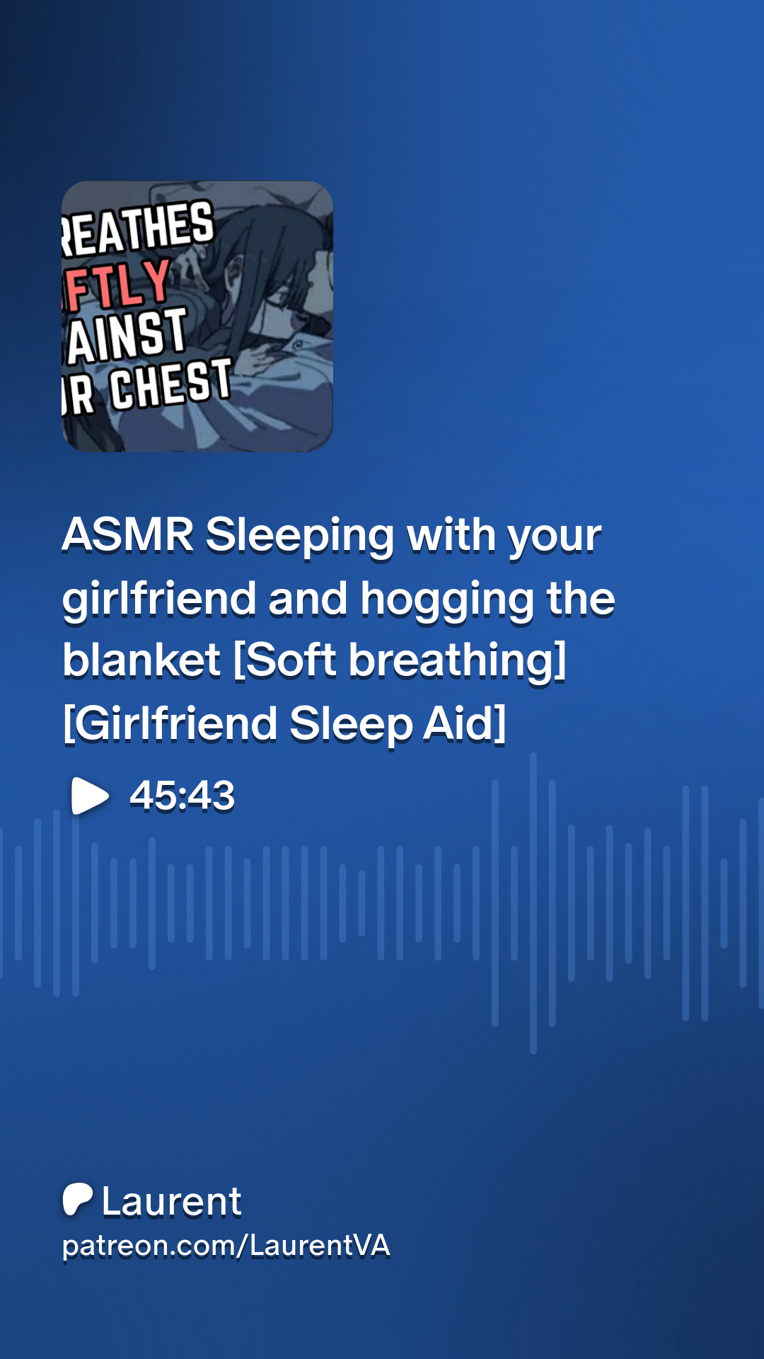 ASMR Sleeping with your girlfriend and hogging the blanket [Soft breathing]  [Girlfriend Sleep Aid] | Patreon