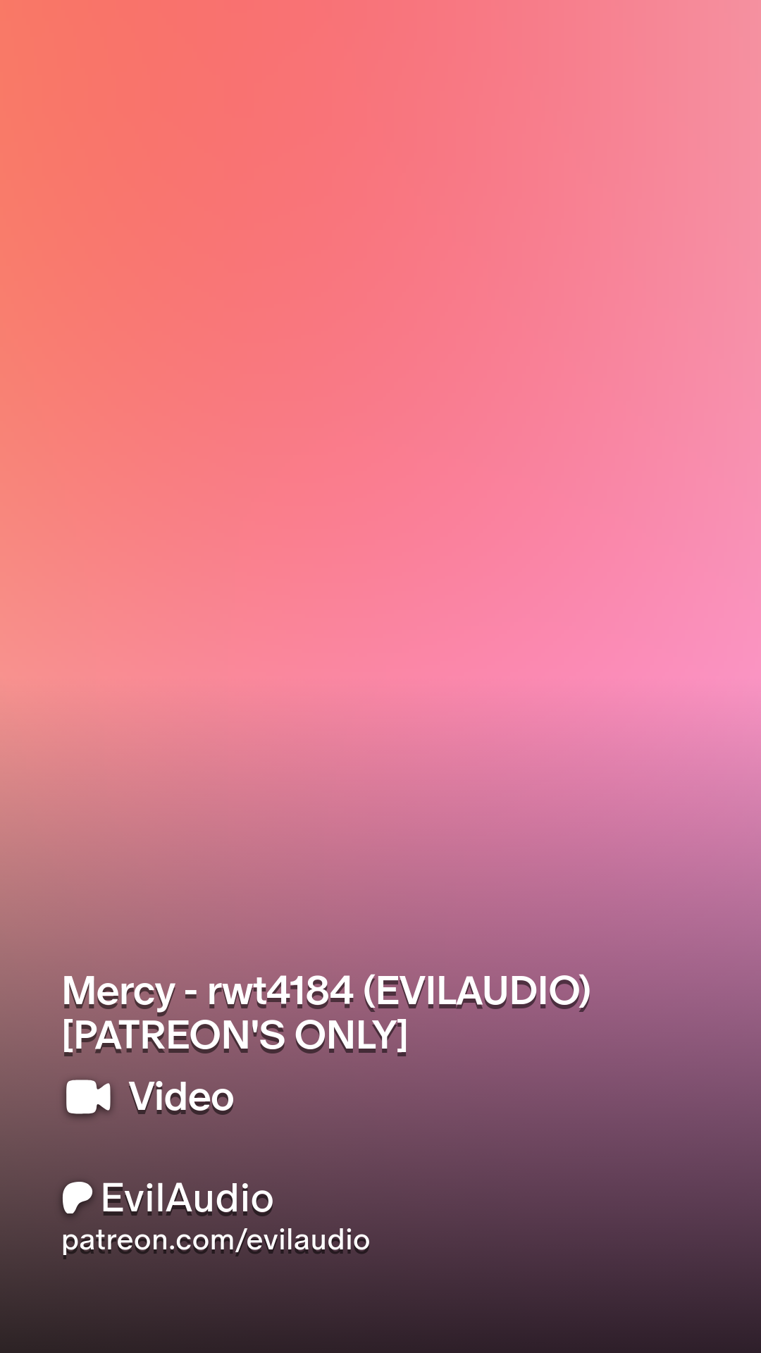 Mercy - rwt4184 (EVILAUDIO) [PATREONS ONLY] | Patreon