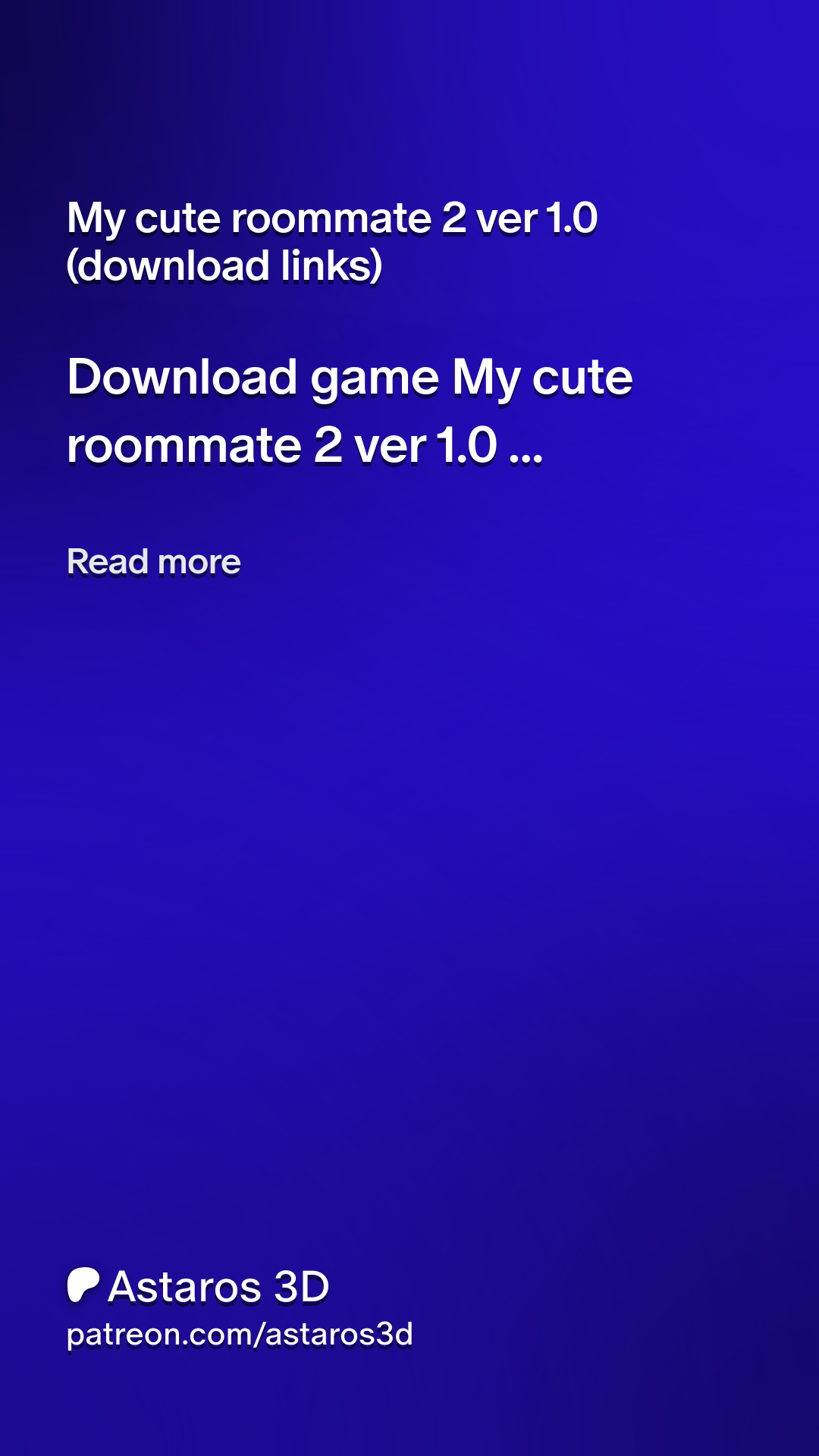 My cute roommate 2 ver 1.0 (download links) | Patreon