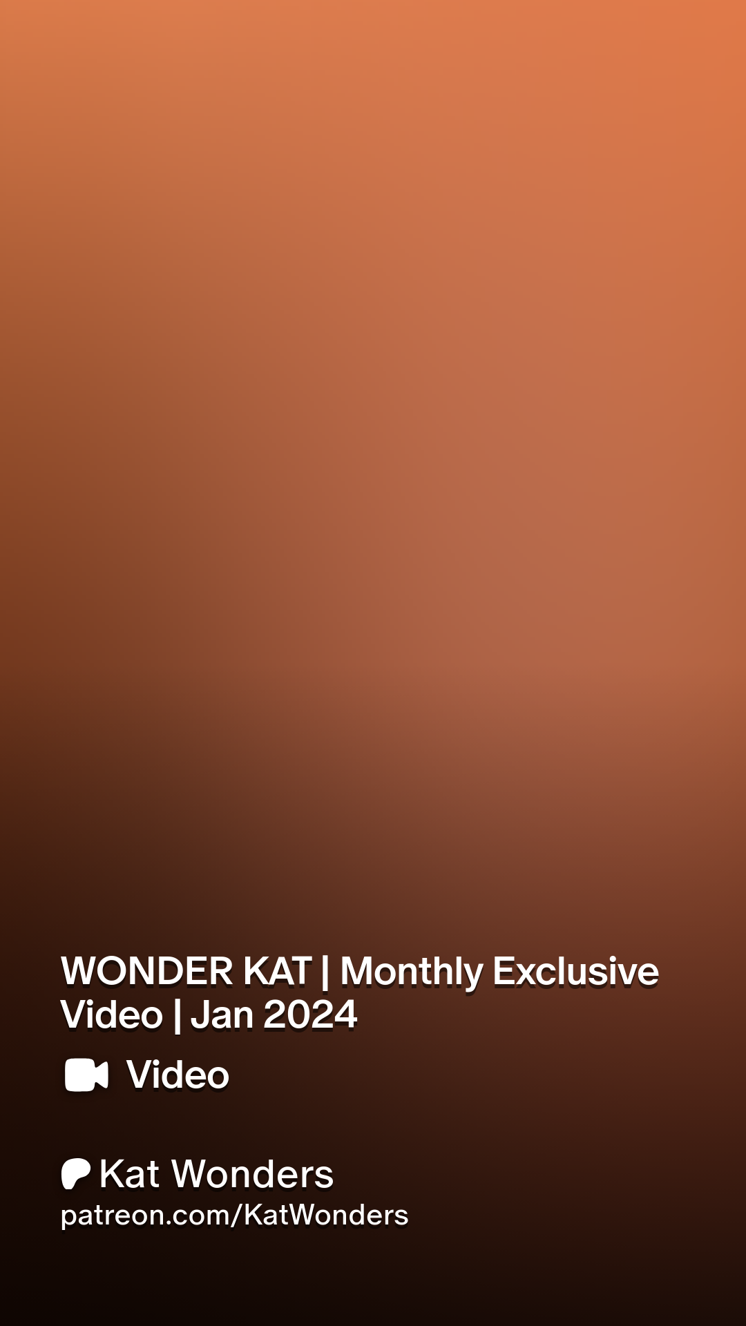 WONDER KAT | Monthly Exclusive Video | Jan 2024 | Patreon