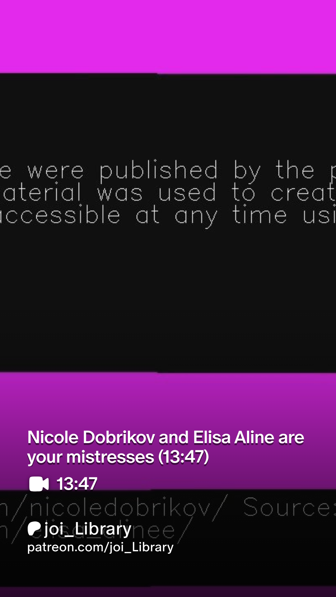Nicole Dobrikov and Elisa Aline are your mistresses (13:47) | Patreon