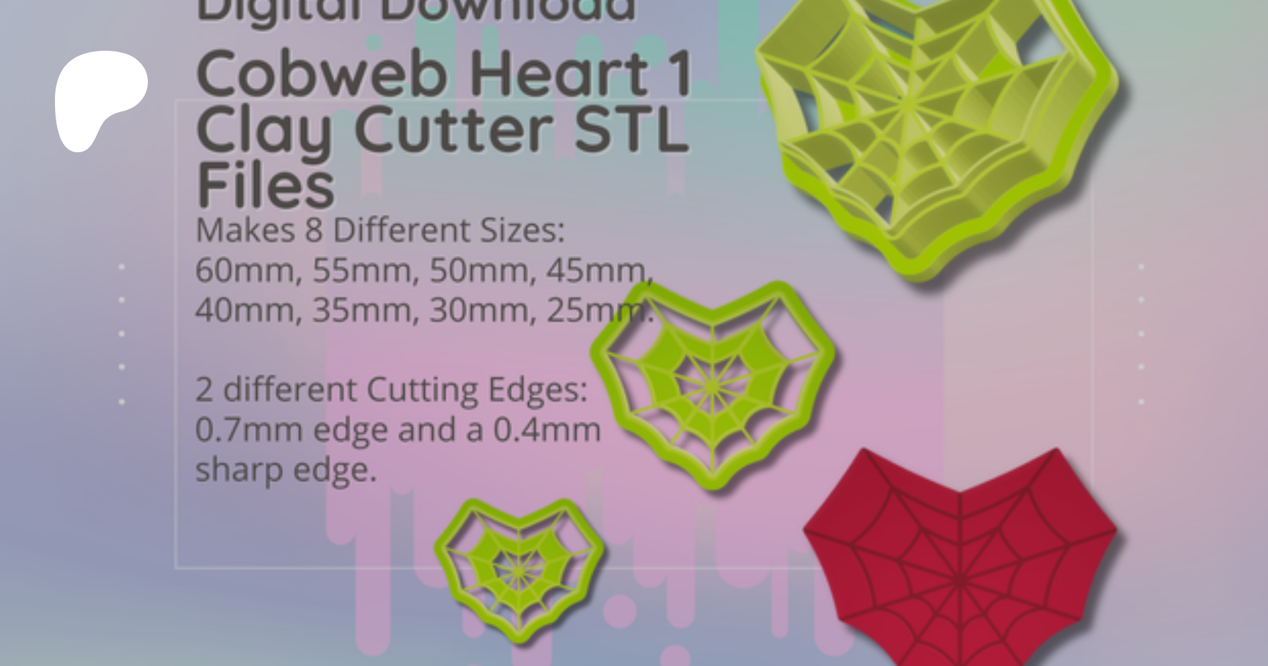 Clay Cutter STL File - Cobweb Heart 1 Graphic by UtterlyCutterly