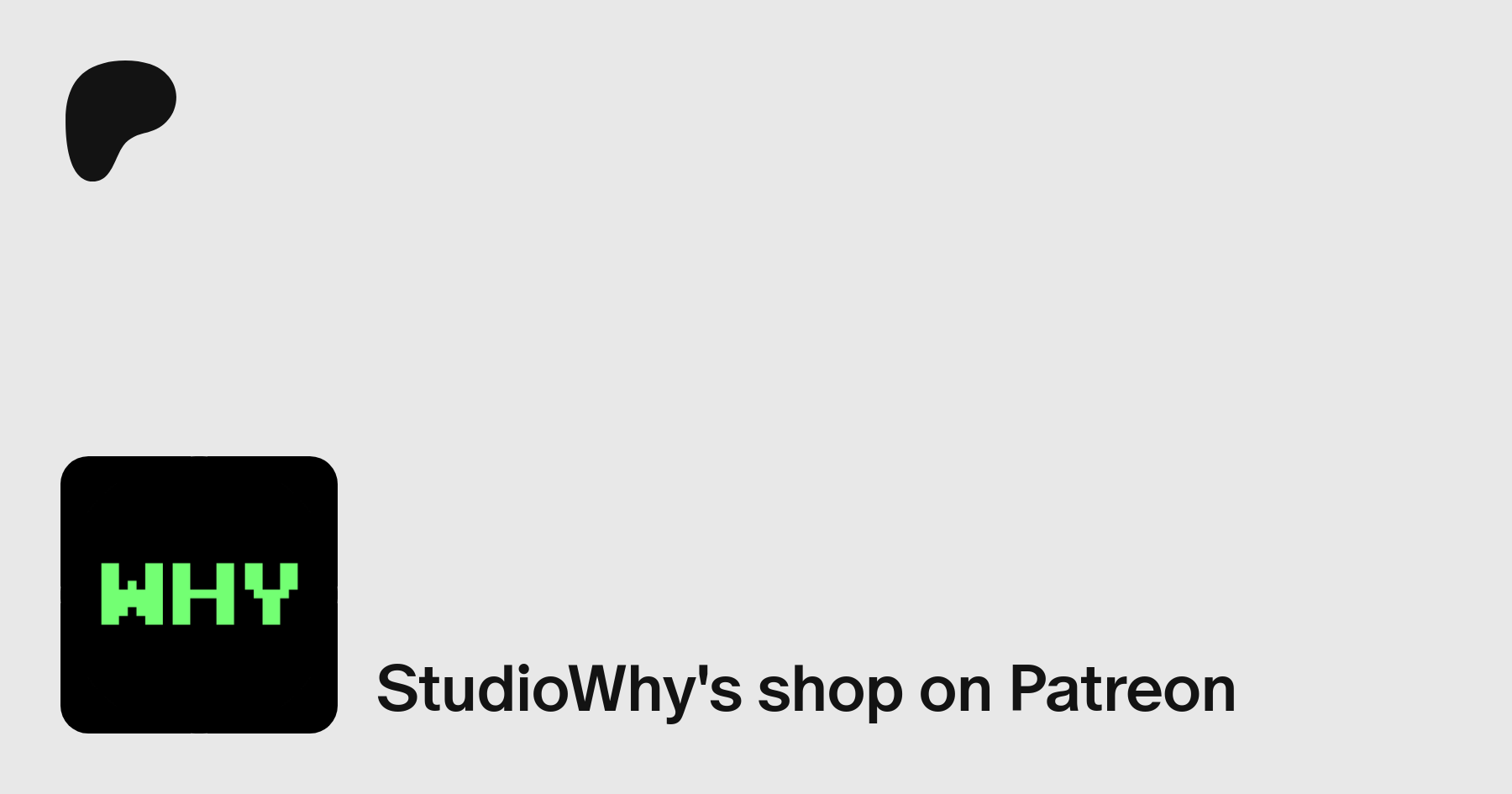 StudioWhy | creating Video Games for Adults | Patreon