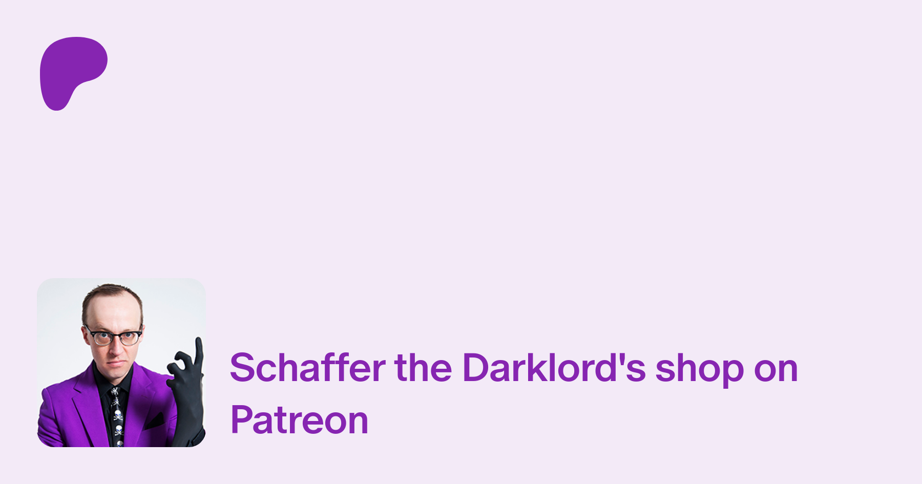 Schaffer the Darklord | creating music and other nonsense | Patreon