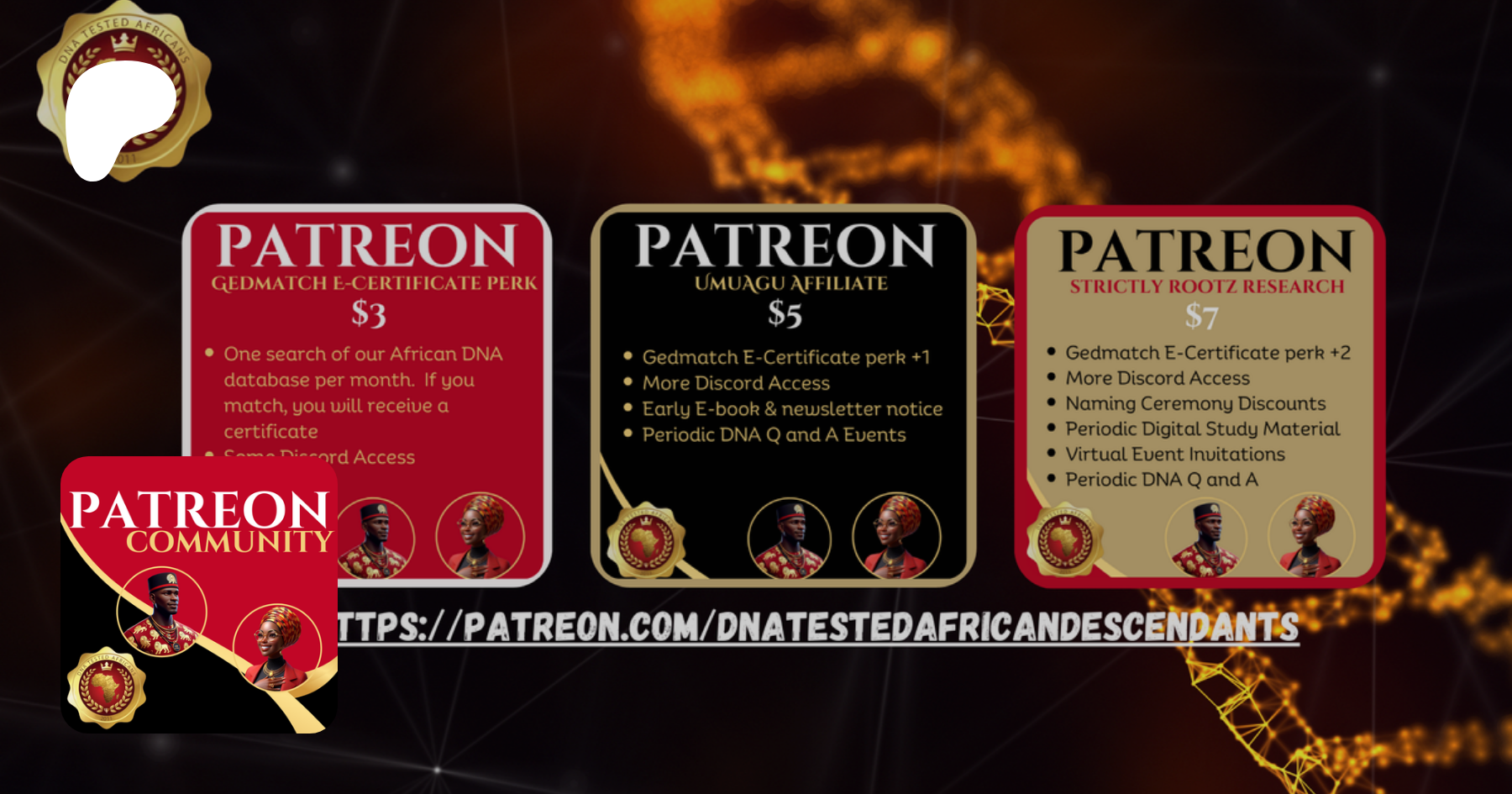Get more from DNA Tested African Descendants on Patreon