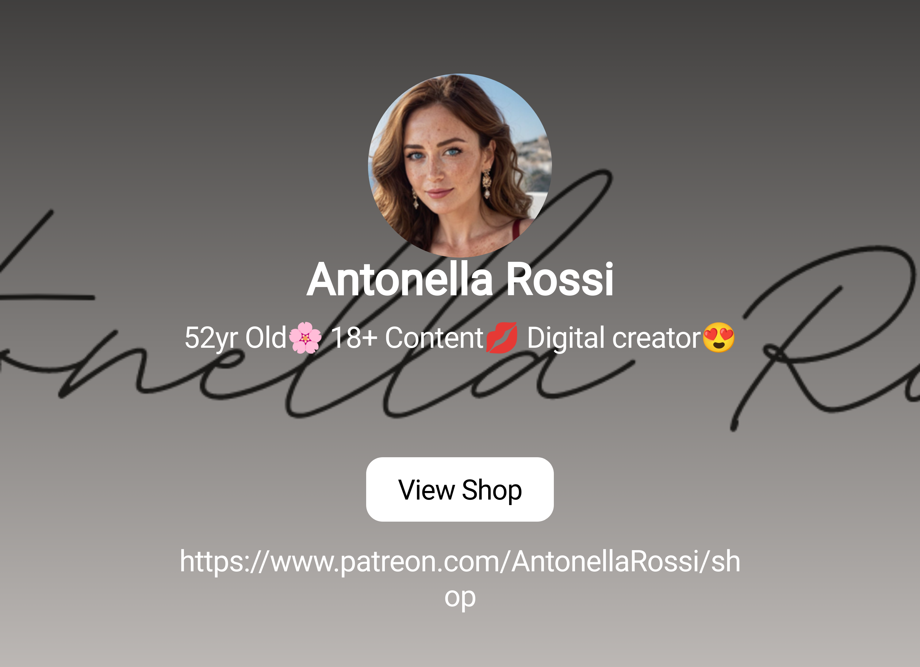 Antonella Rossi | 52yr Old🌸 18+ Content💋 Digital creator😍 | Patreon