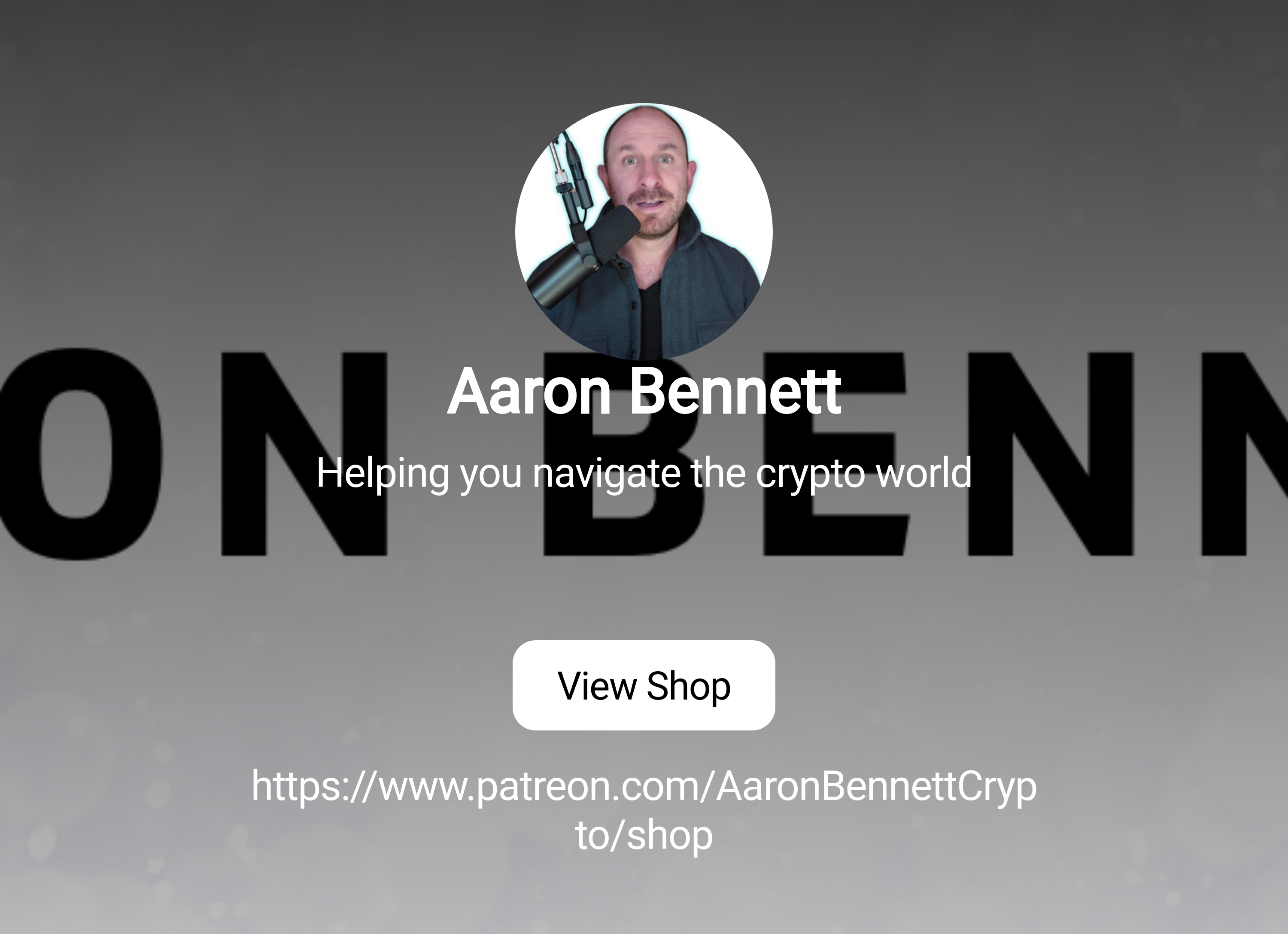 Aaron Bennett | Helping you navigate the crypto world | Patreon