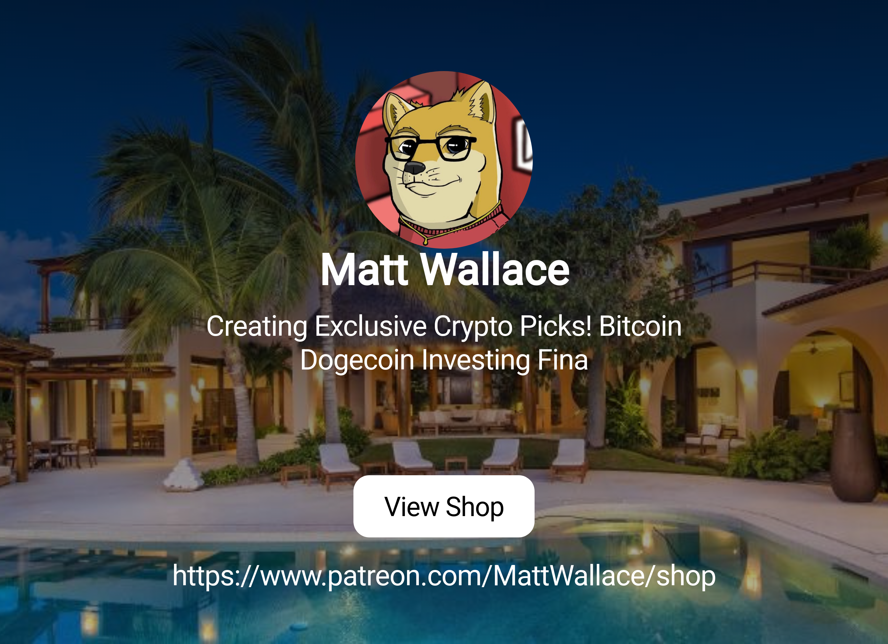 Matt Wallace | Creating Exclusive Crypto Picks! Bitcoin Dogecoin Investing  Fina | Patreon