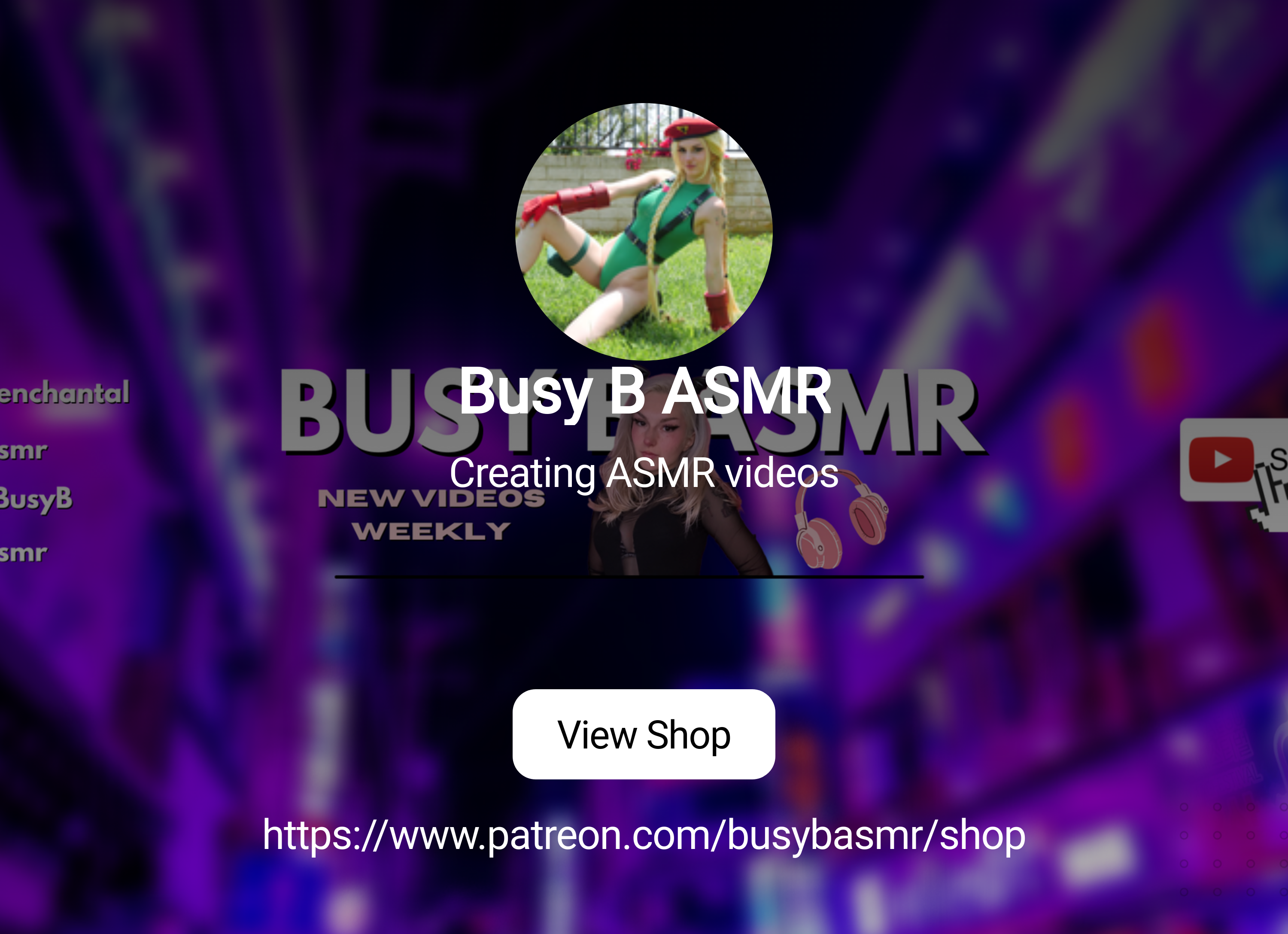 Busy B ASMR | Creating ASMR videos | Patreon