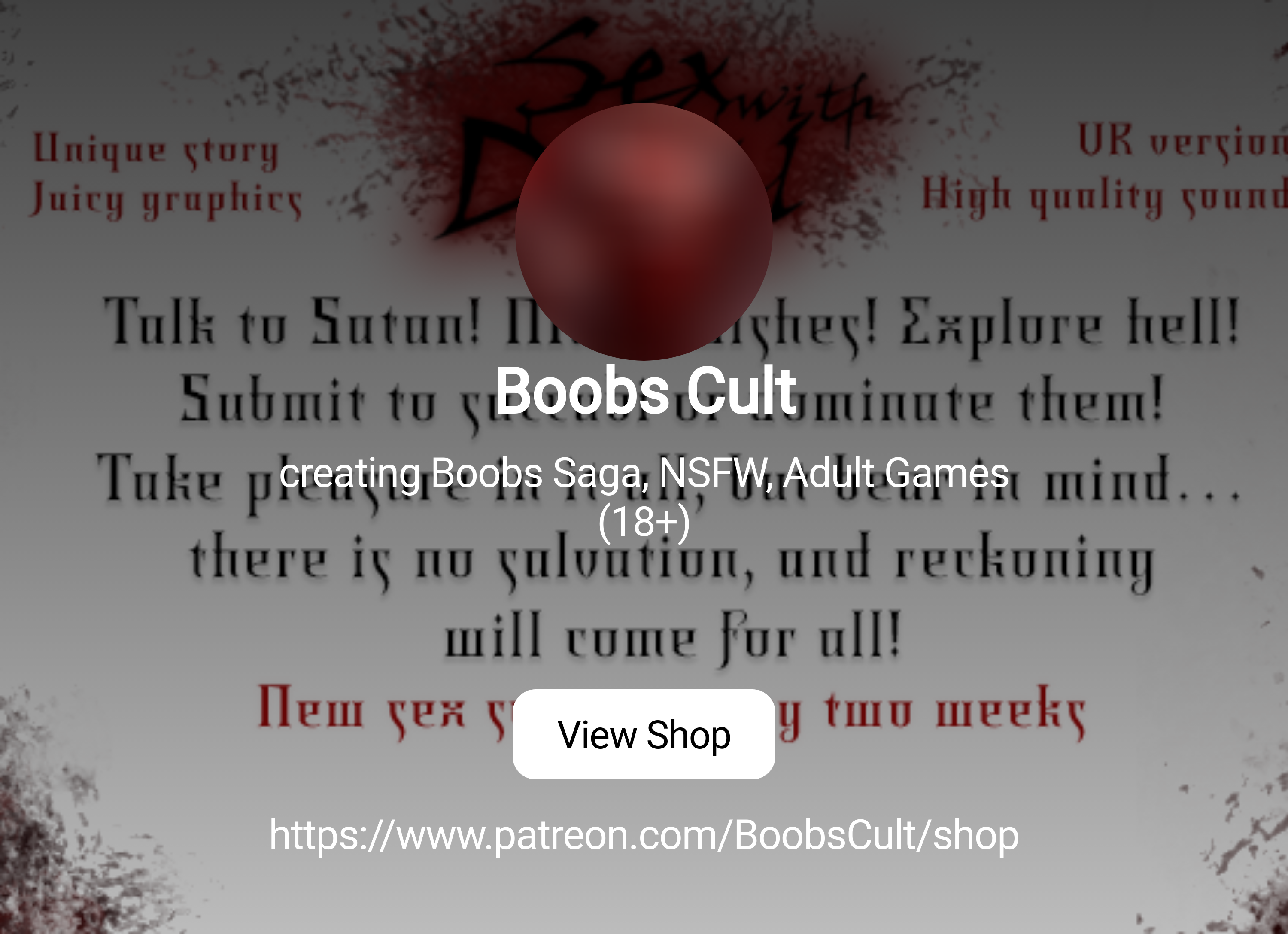 Boobs Cult | creating Boobs Saga, NSFW, Adult Games (18+) | Patreon