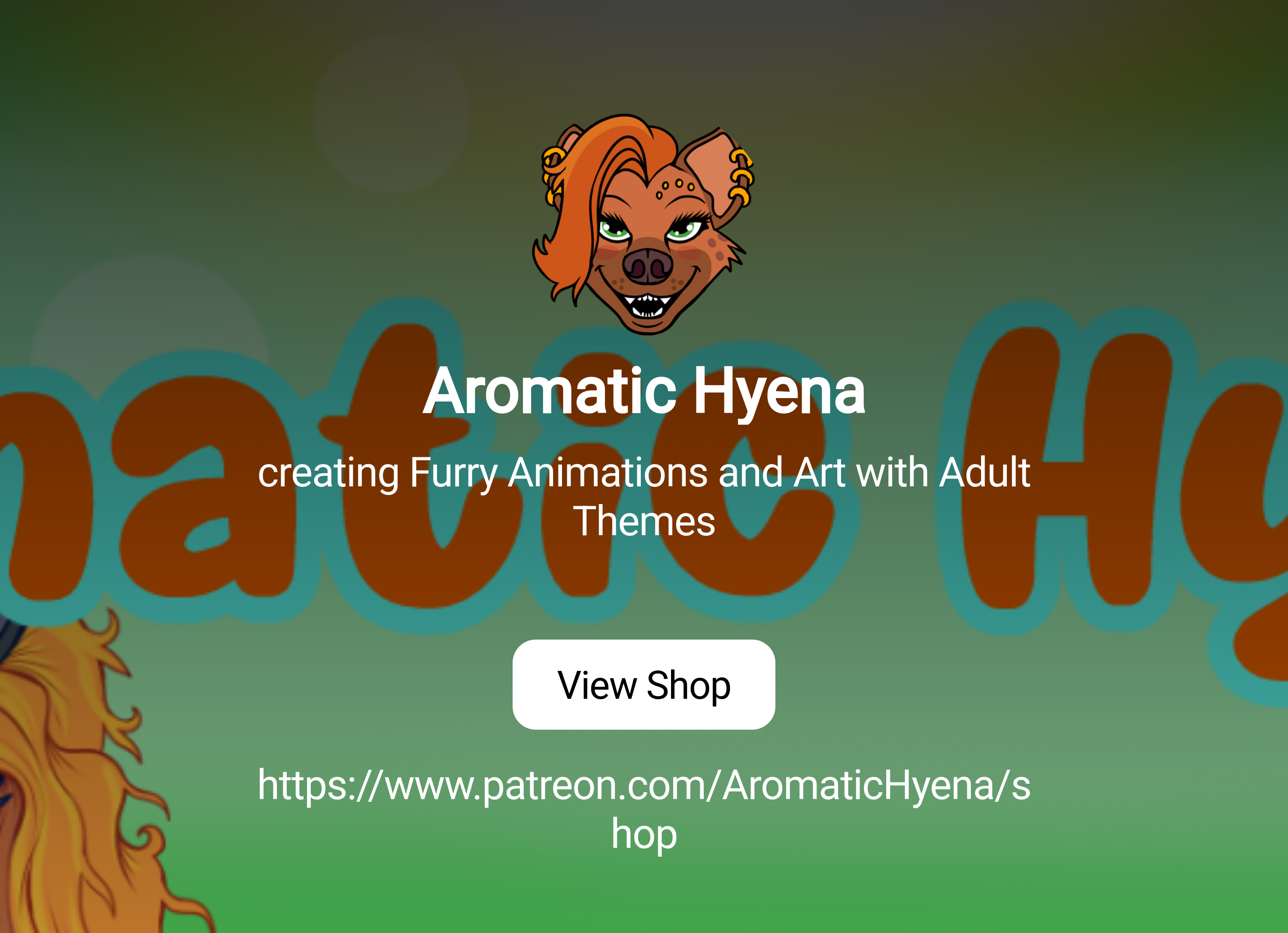Aromatic Hyena | creating Furry Animations and Art with Adult Themes |  Patreon