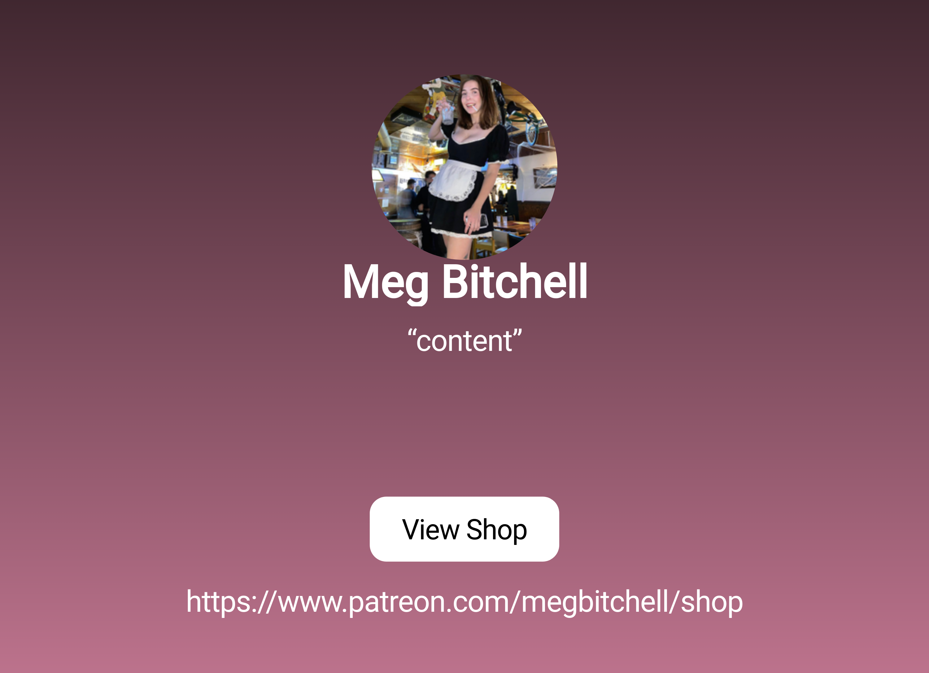 Meg Bitchell | “content” | Patreon