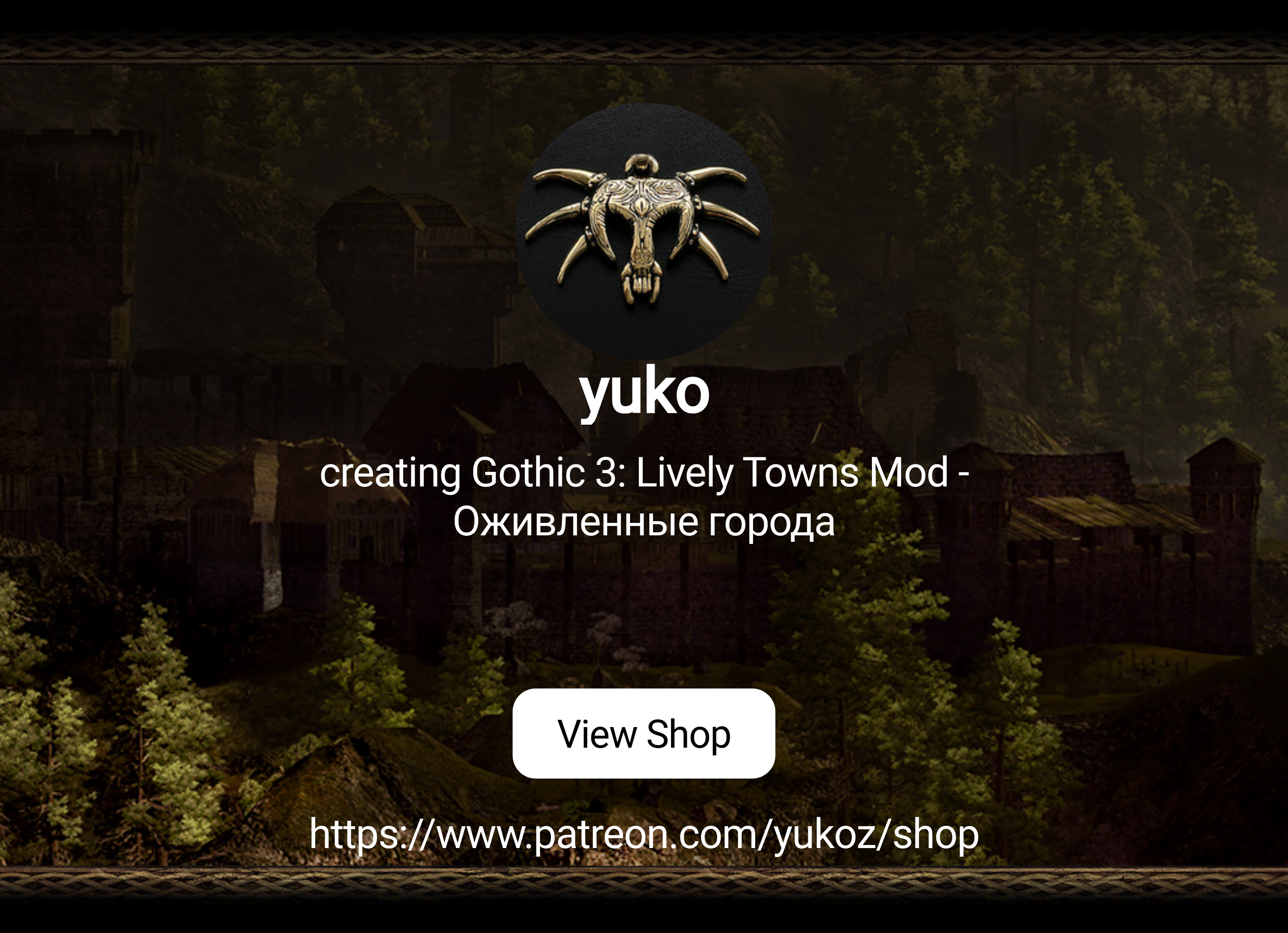 yuko | creating Gothic 3: Lively Towns Mod - Оживленные города | Patreon