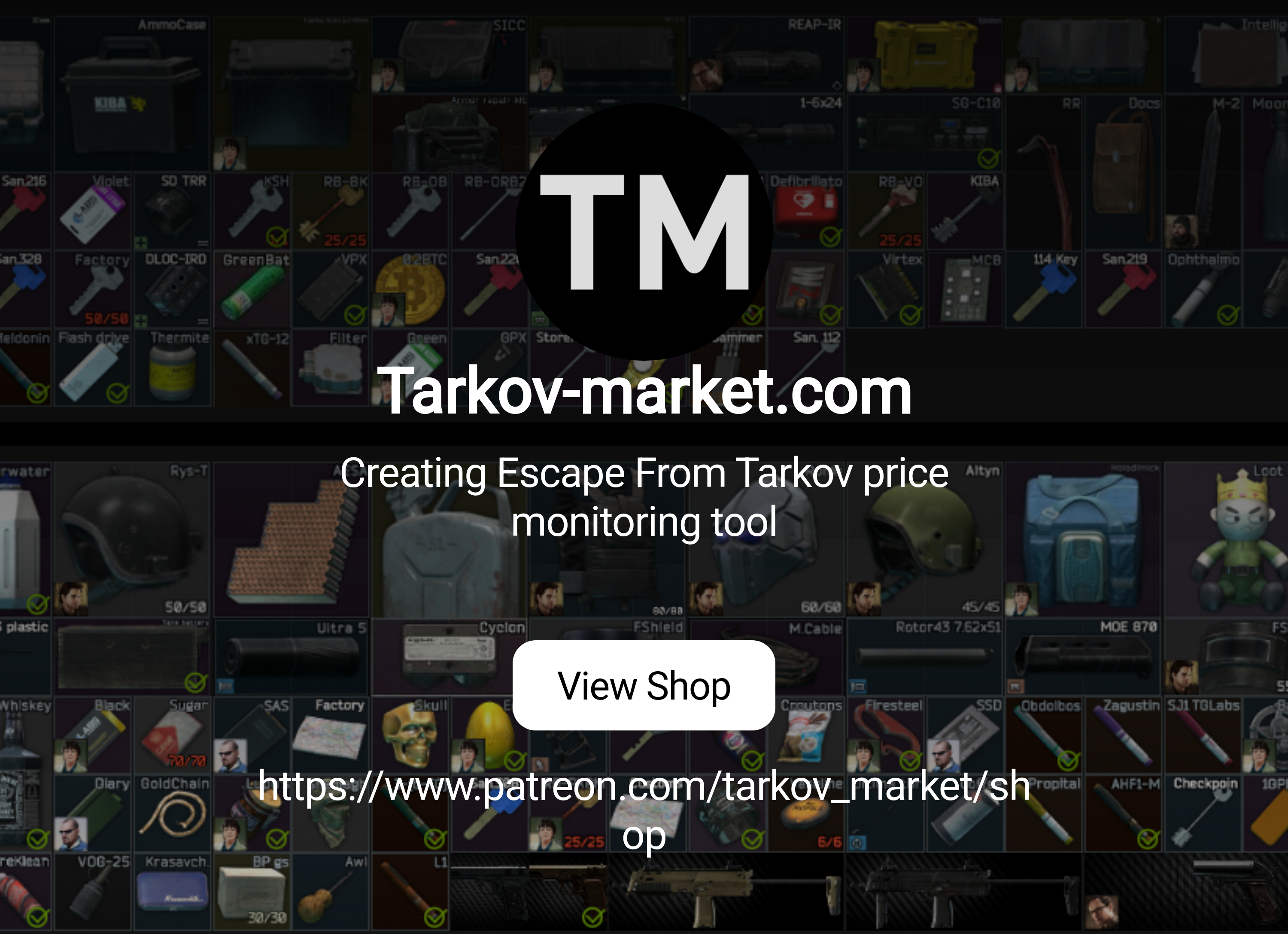 Tarkov-market.com | Creating Escape From Tarkov price monitoring tool |  Patreon