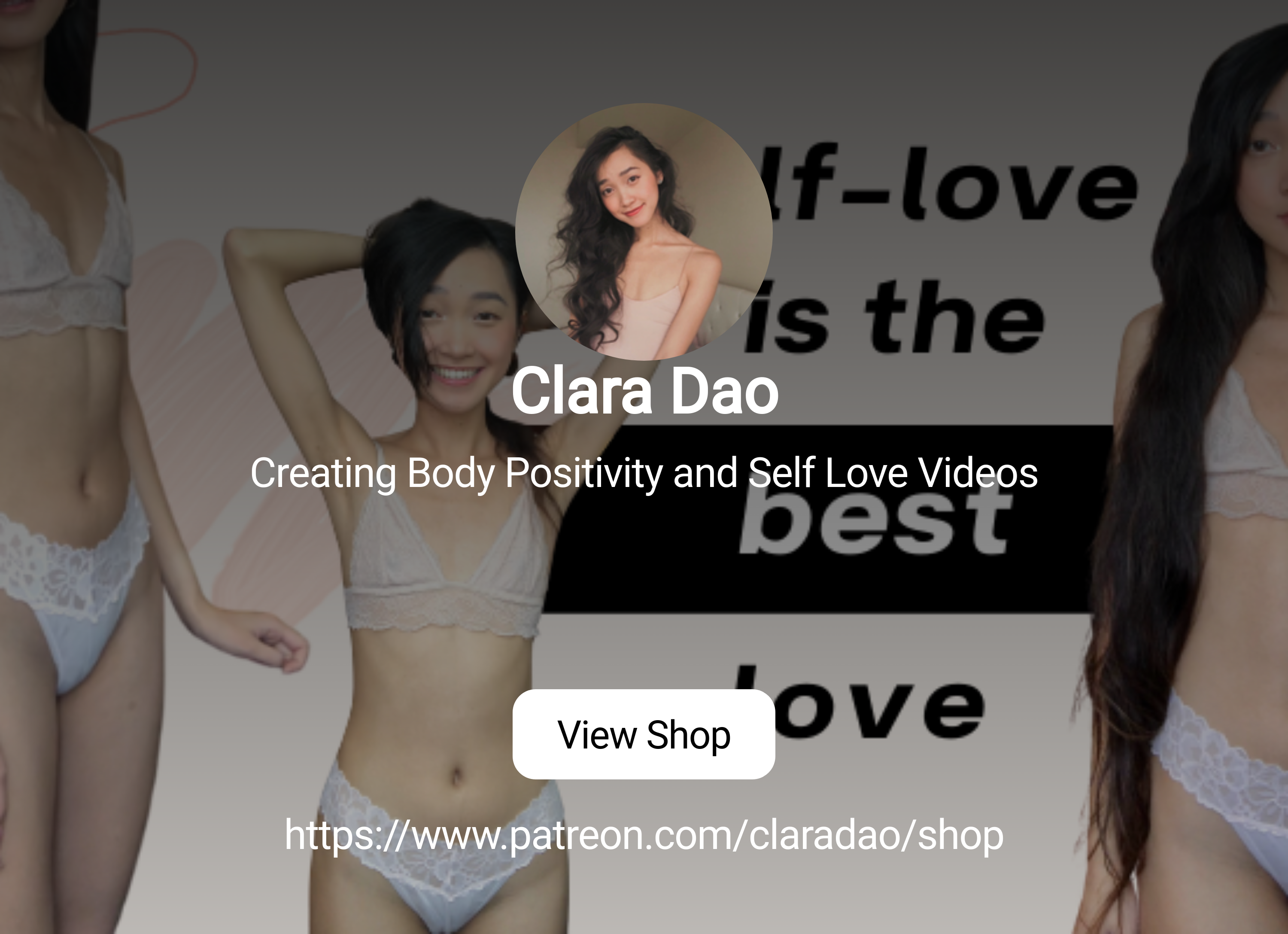 Clara Dao | Creating Body Positivity and Self Love Videos | Patreon