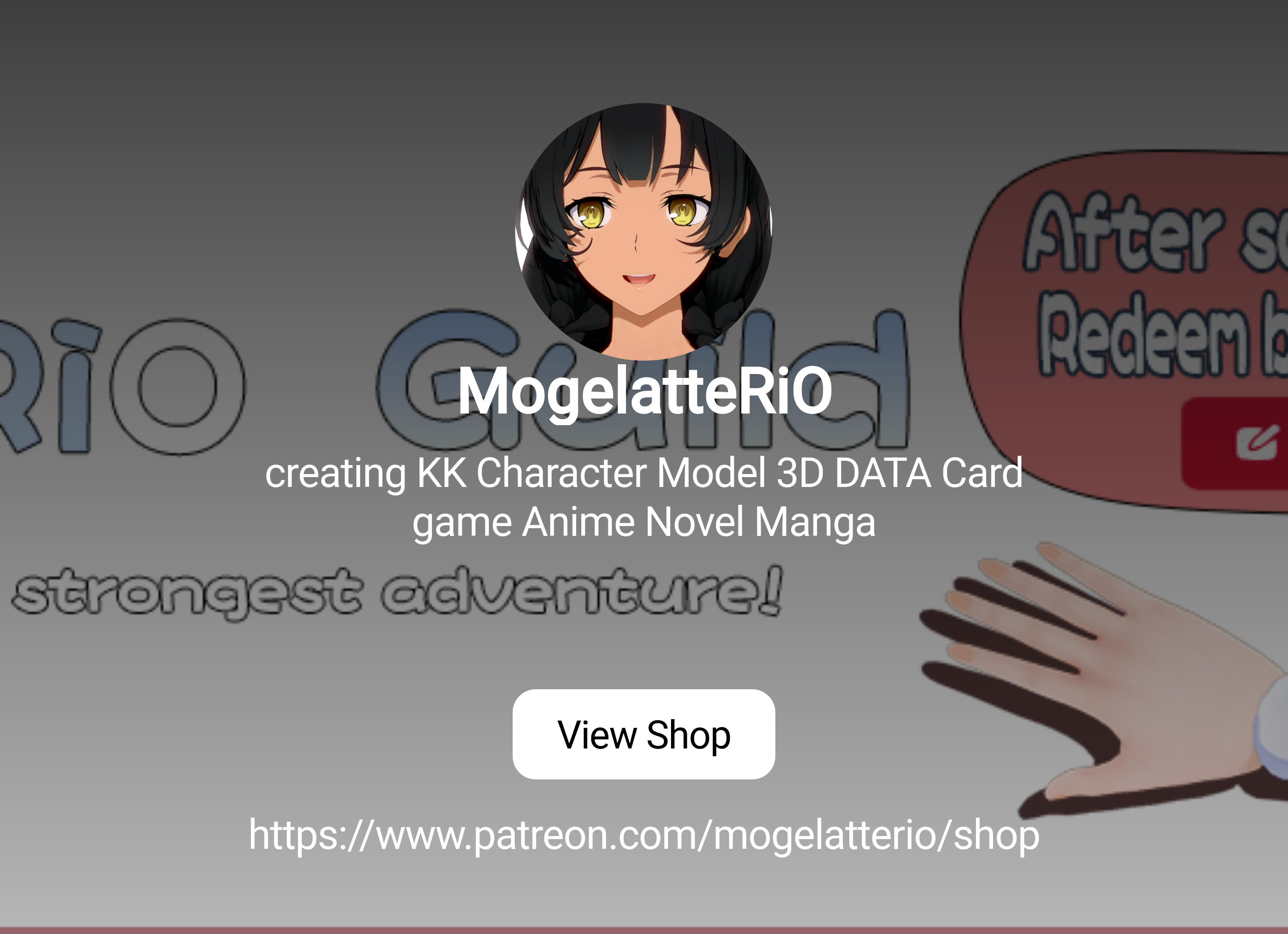 MogelatteRiO | creating KK Character Model Card From Anime Novel Manga |  Patreon