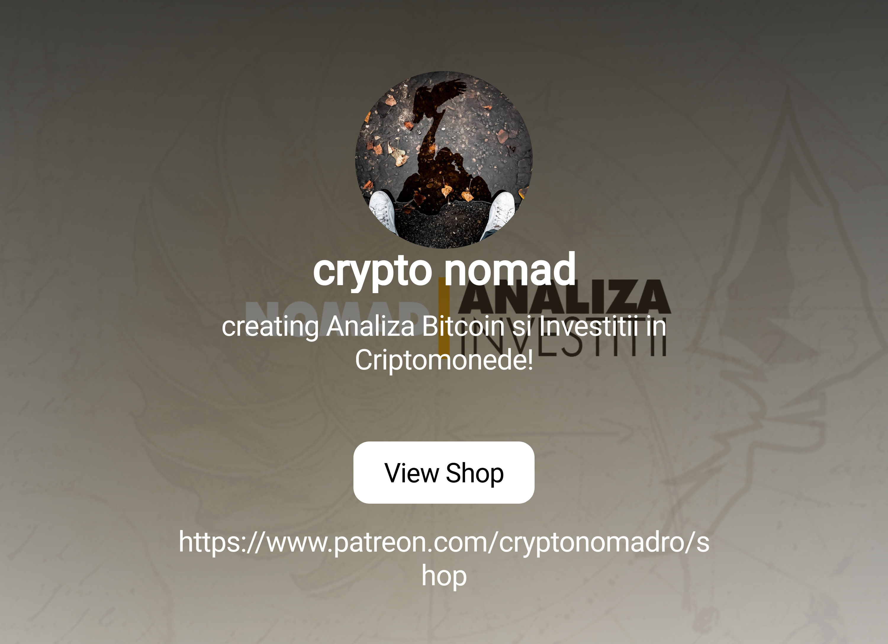 crypto nomad | creating Analiza Bitcoin si Investitii in Criptomonede! |  Patreon