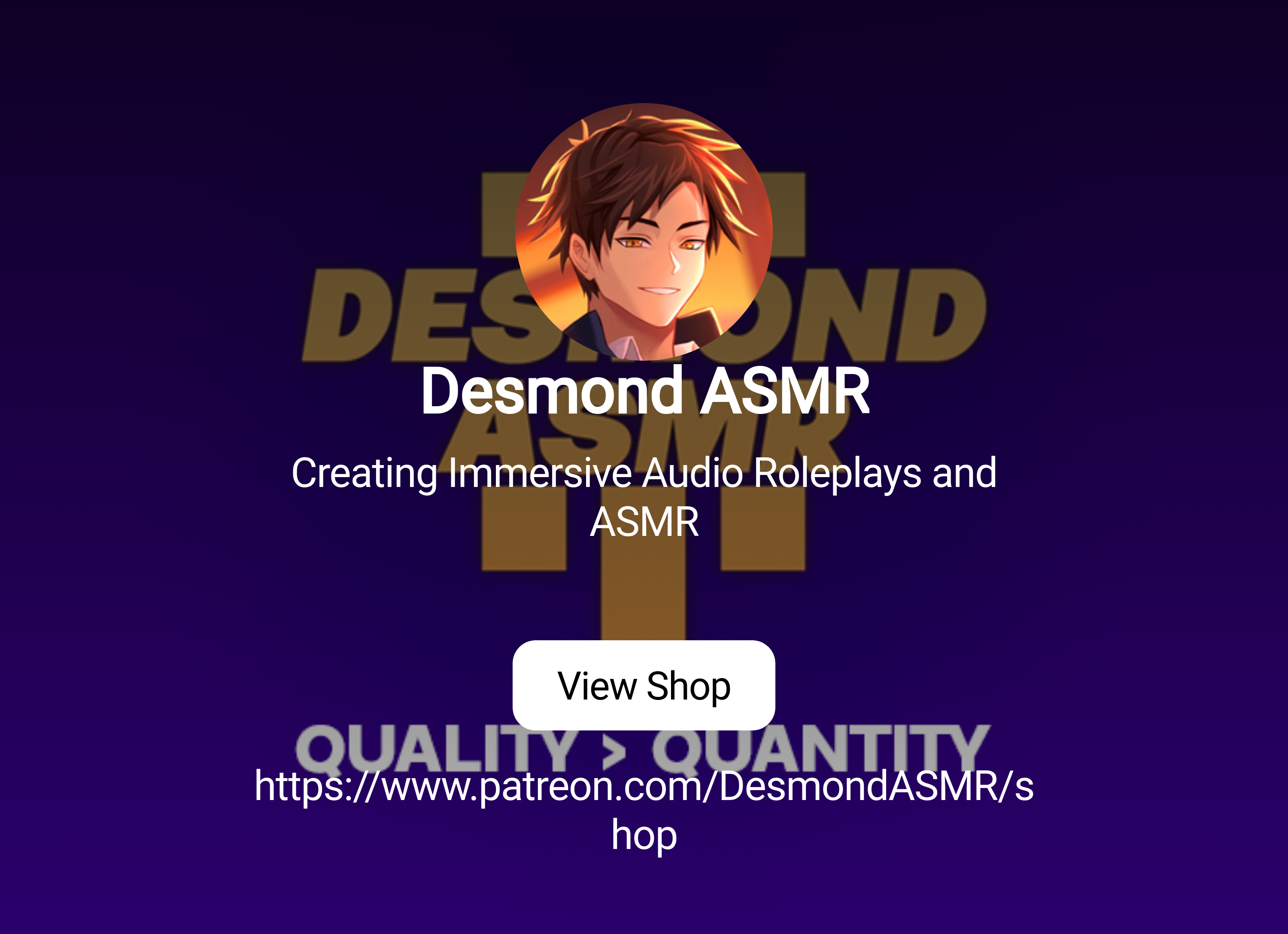 Desmond ASMR | Creating Immersive Audio Roleplays and ASMR | Patreon