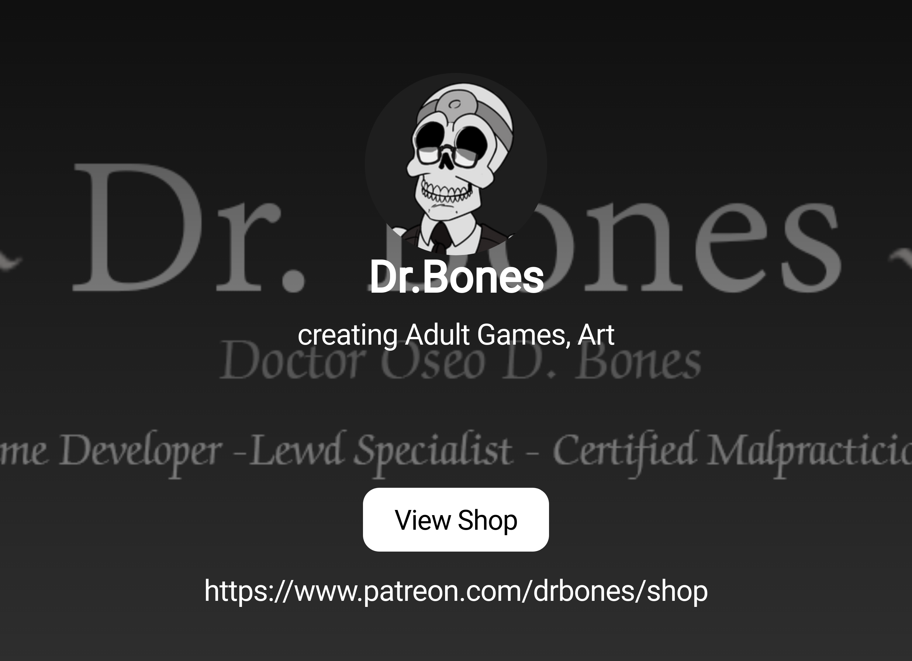 Dr.Bones | creating Adult Games, Art | Patreon