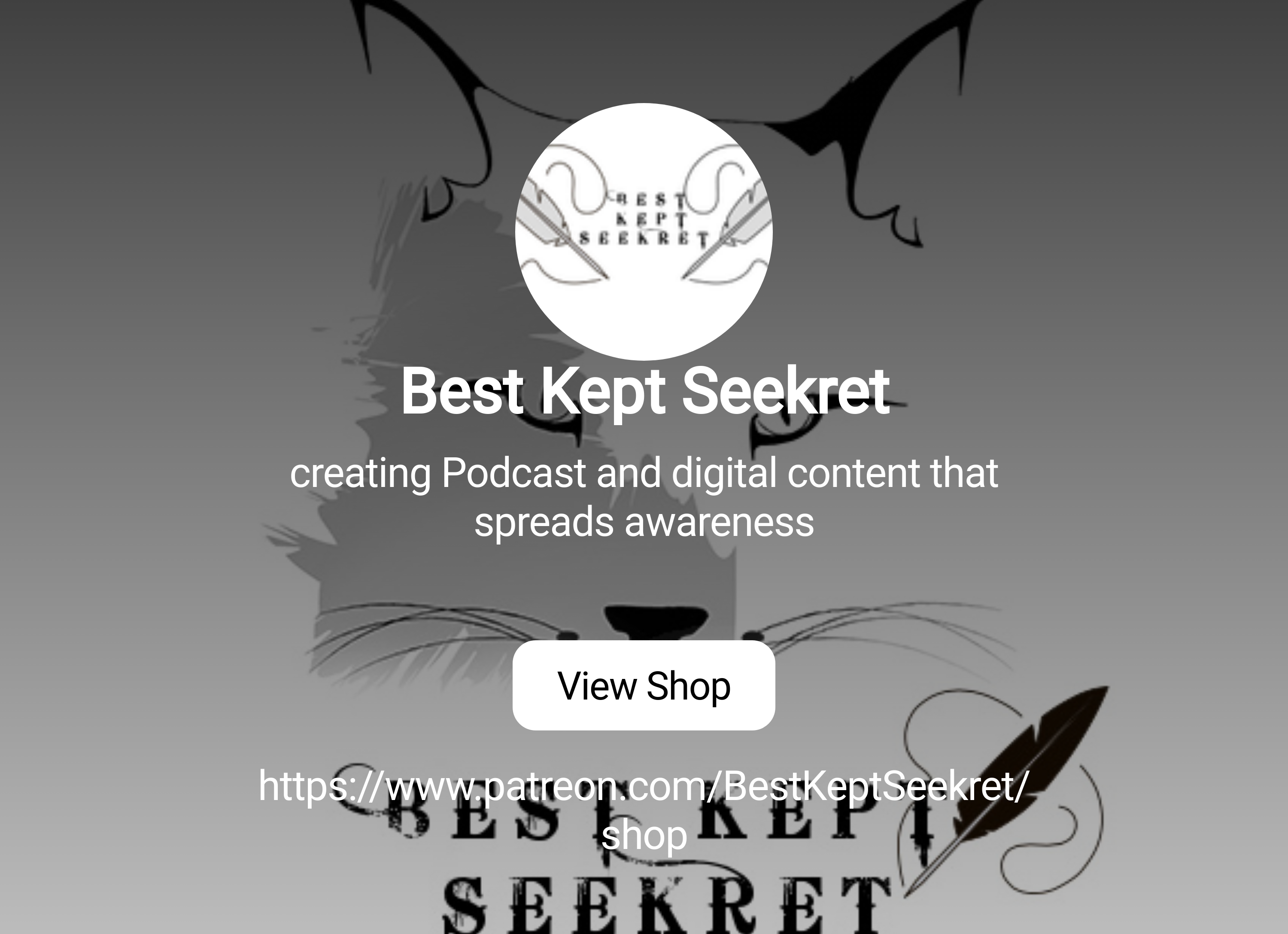 Best Kept Seekret | creating Podcast and digital content that spreads  awareness | Patreon